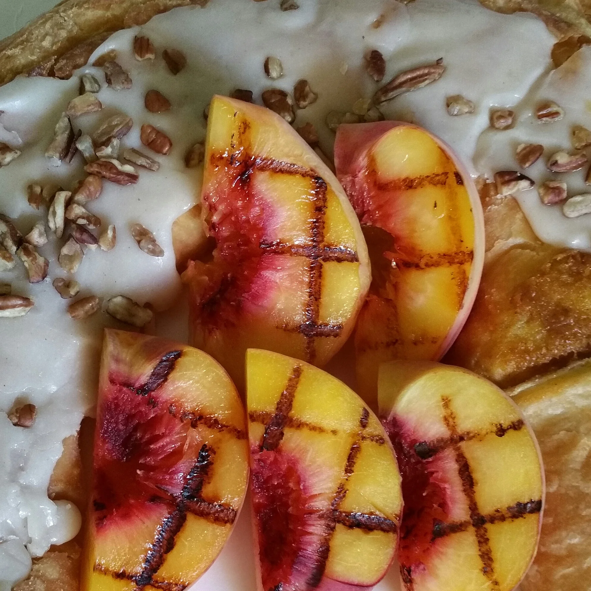 Grilled Peaches and Danish