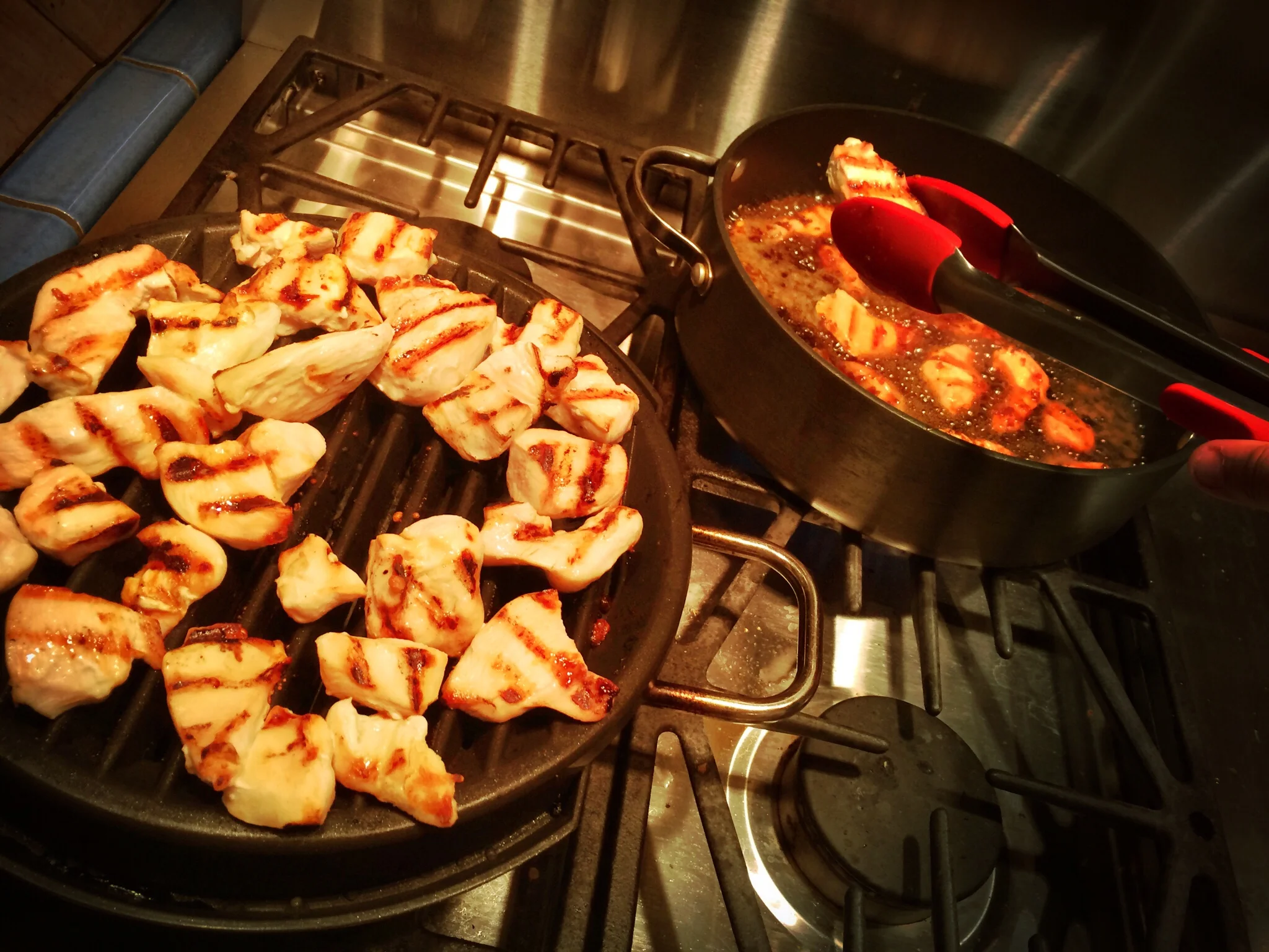 Grill then add to Saute for Unique Flavor