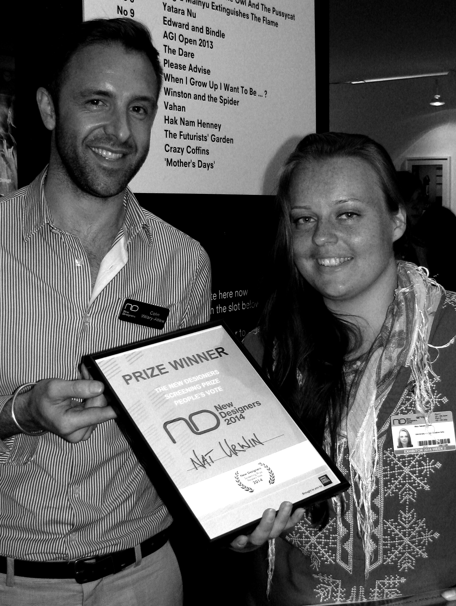 Natalie Urwin, winner of the New Designers 2014 People's Choice for Mother's Days