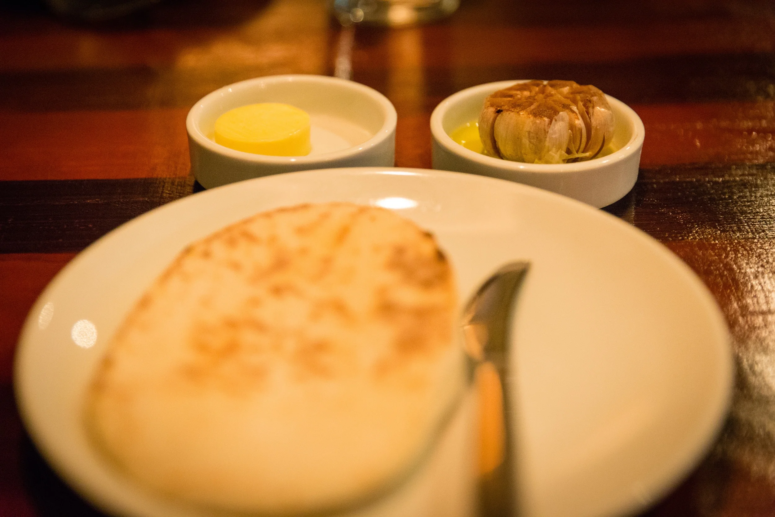 The bread and garlic + butter was a nice start