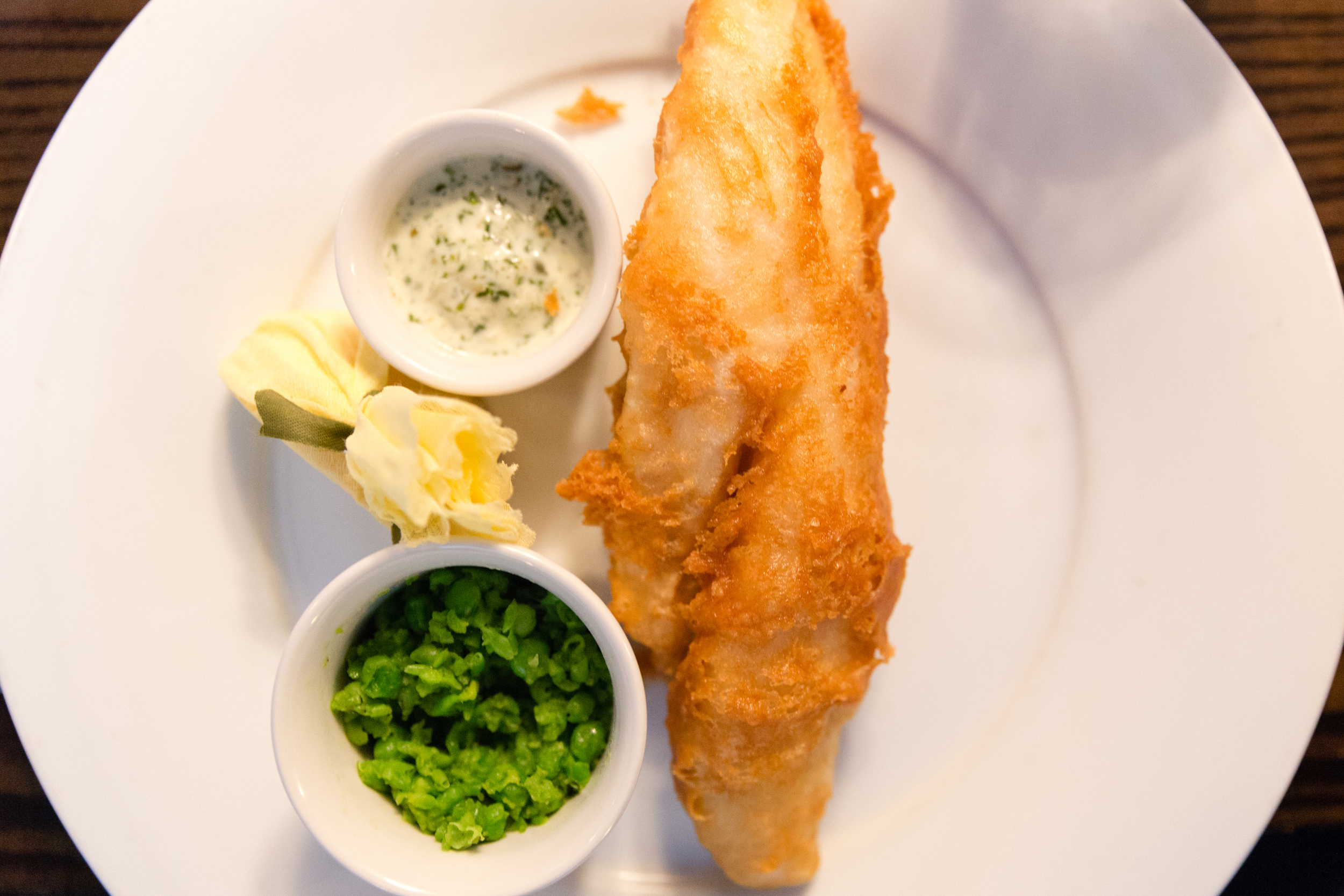 Fish & Chips, Crushed Peas & Home Made Tartar Sauce