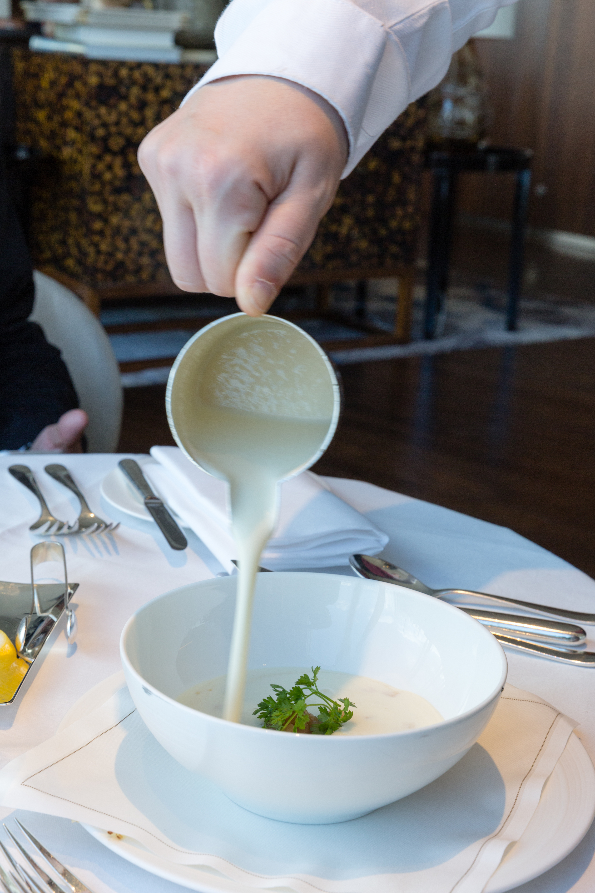 Roast Celeriac and Apple Soup - Crush apple and celeriac