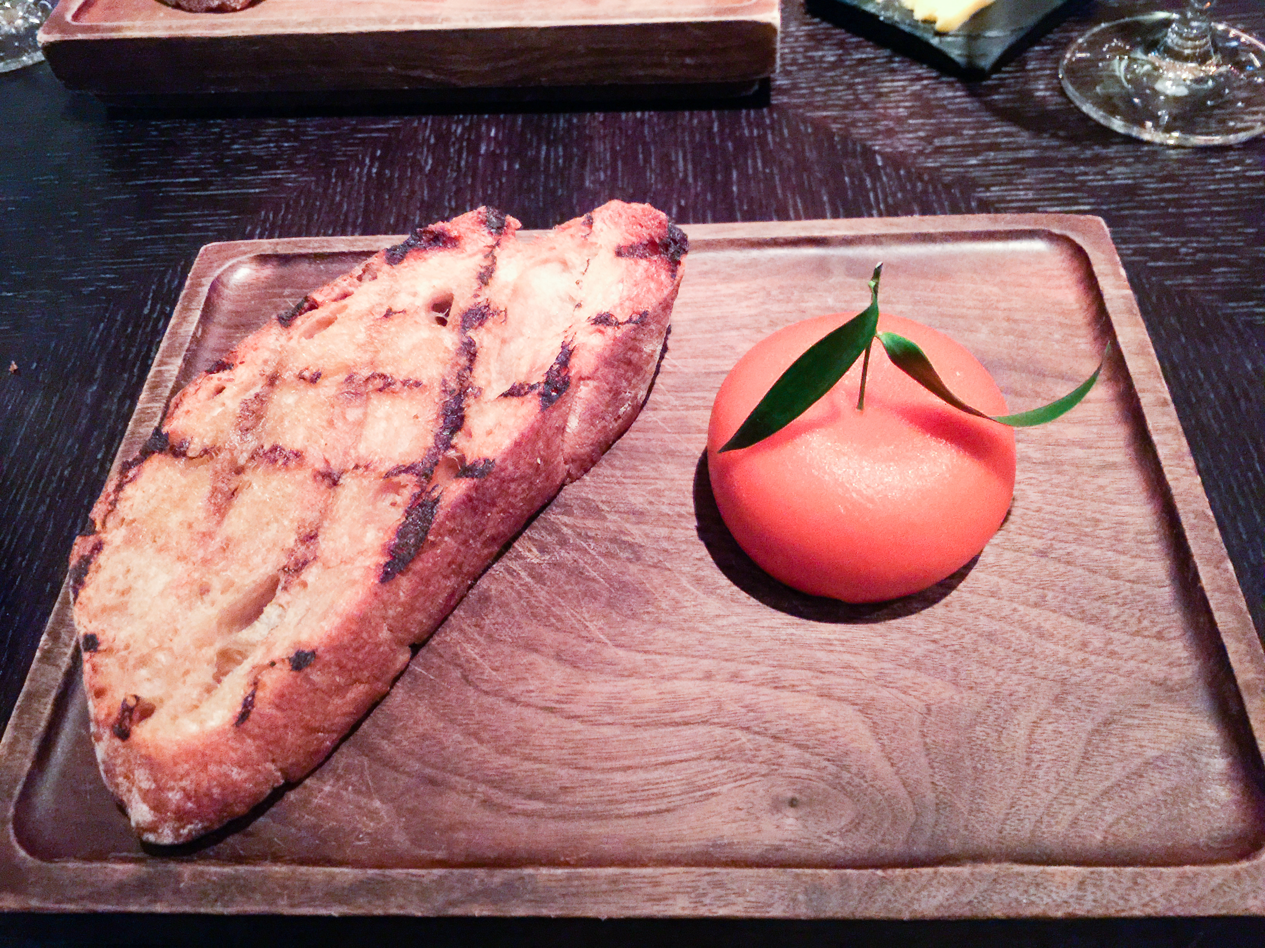 Meat Fruit (c.1500) - Mandarin, chicken liver parfait & Grilled Bread