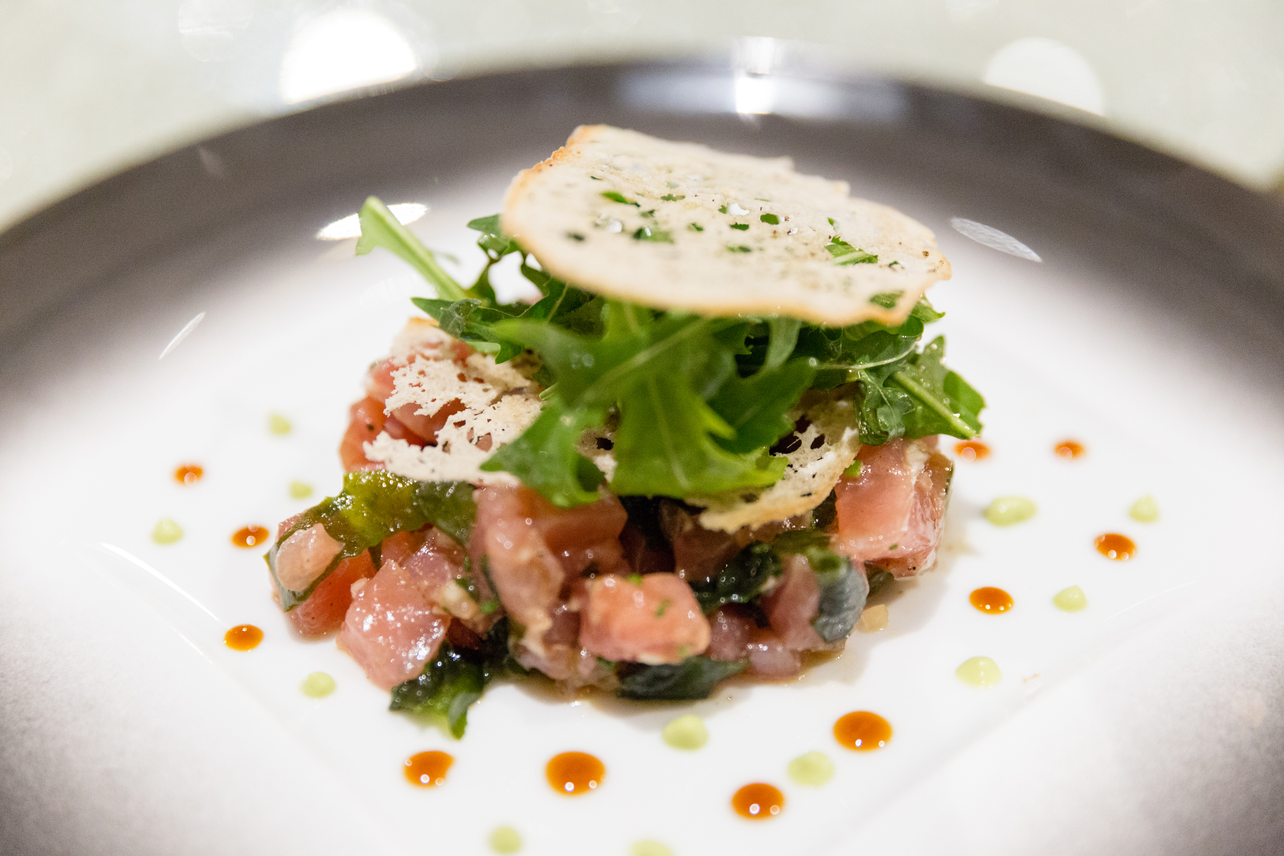 Truffle Tuna Tartar, Edamame Coulis