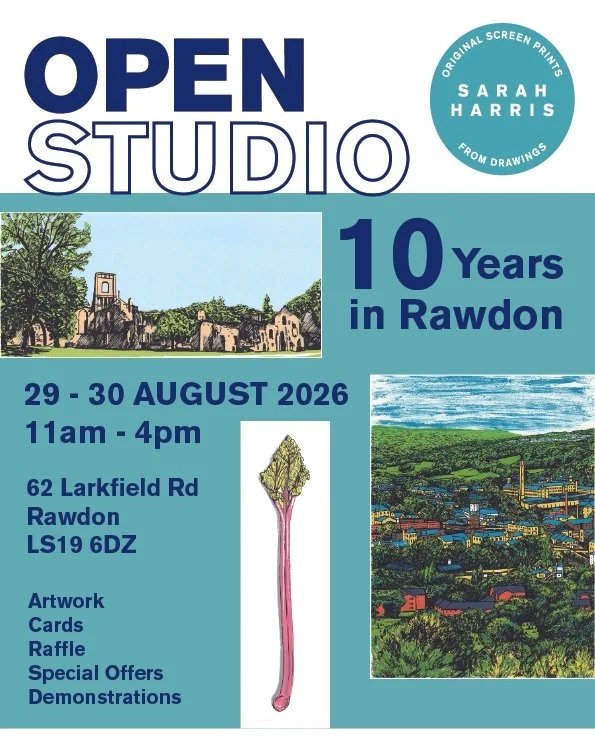 Sarah Harris Prints: 10 Years in Rawdon, Open Studio 2026