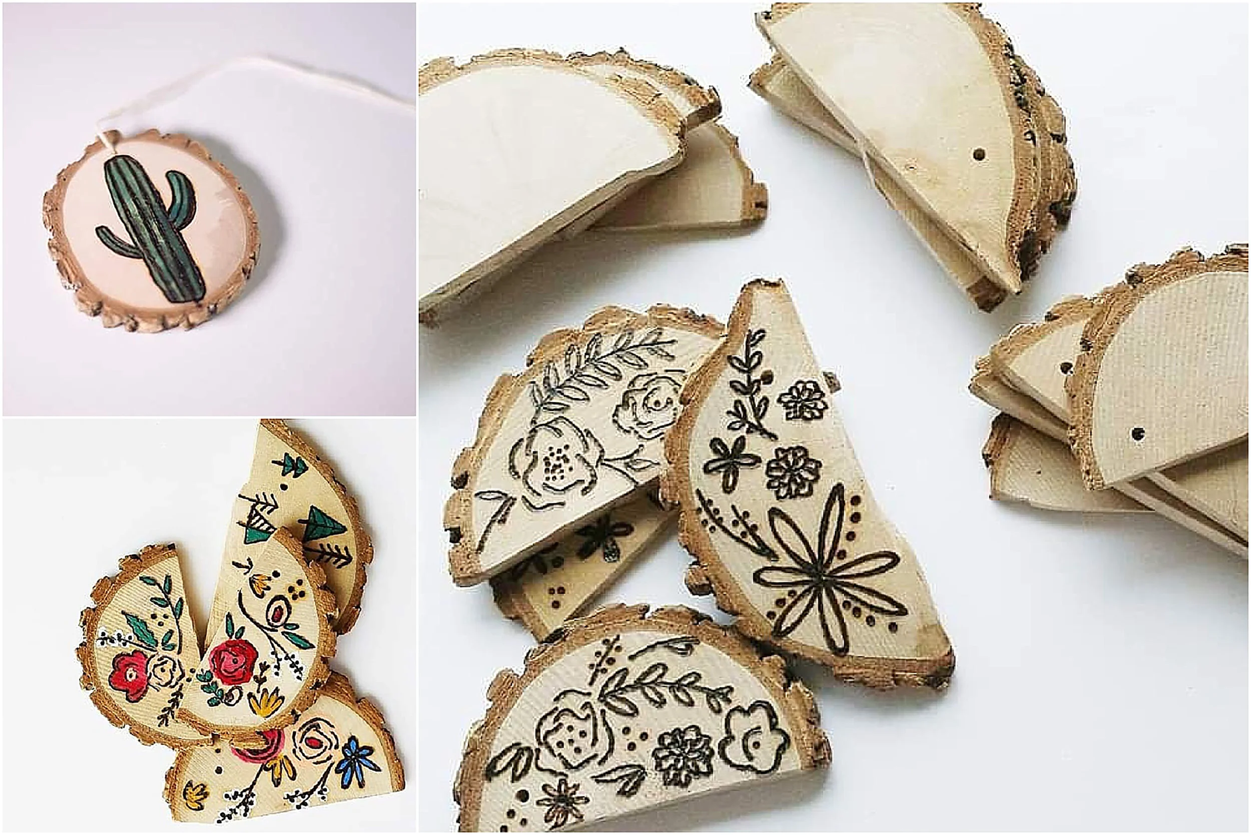 Hand Painted/Wood Burned Ornaments/Tags