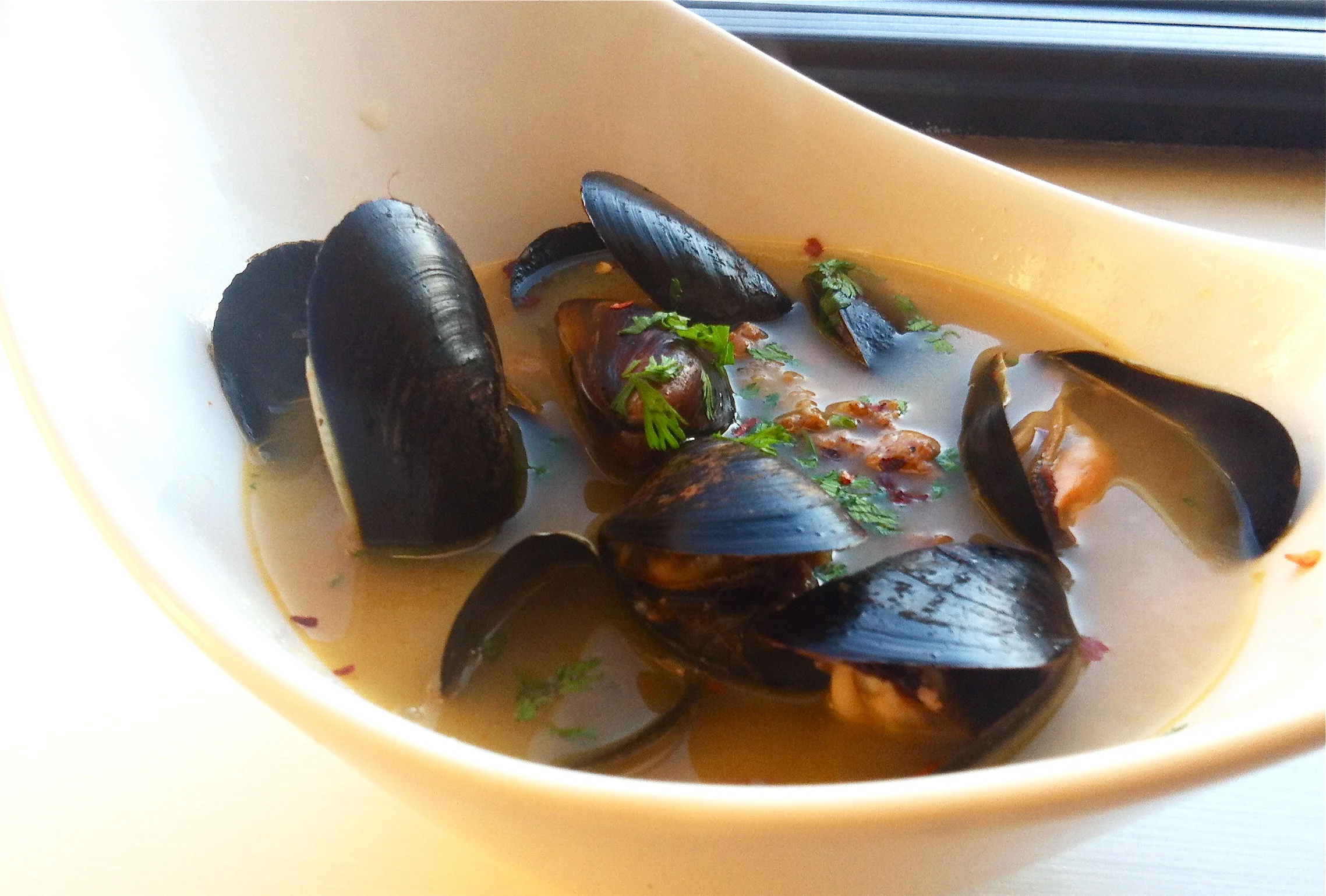 Mussels with Duck Sausage and Roasted Fennel