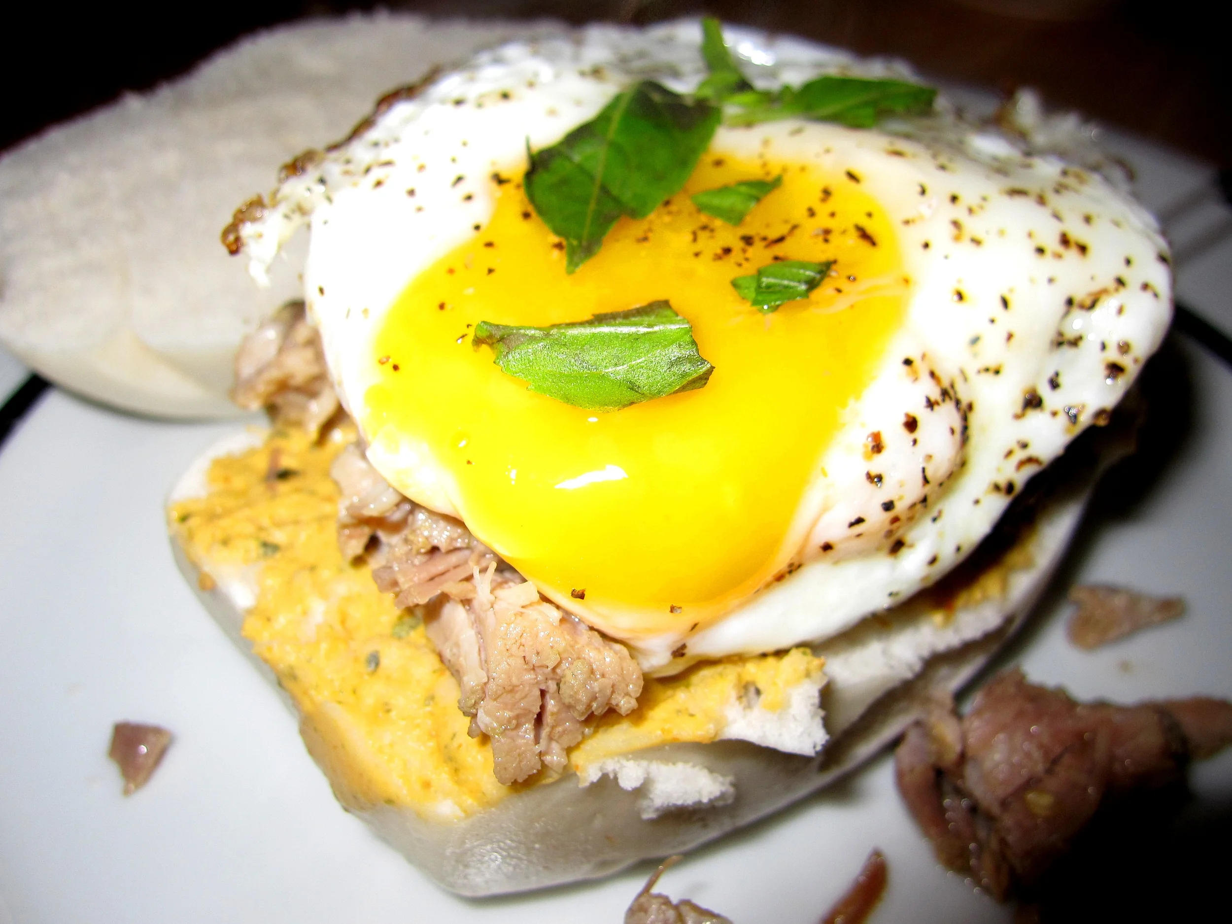 Pad Krapow Moo Sandwich (Pork with Thai Basil Sandwich)