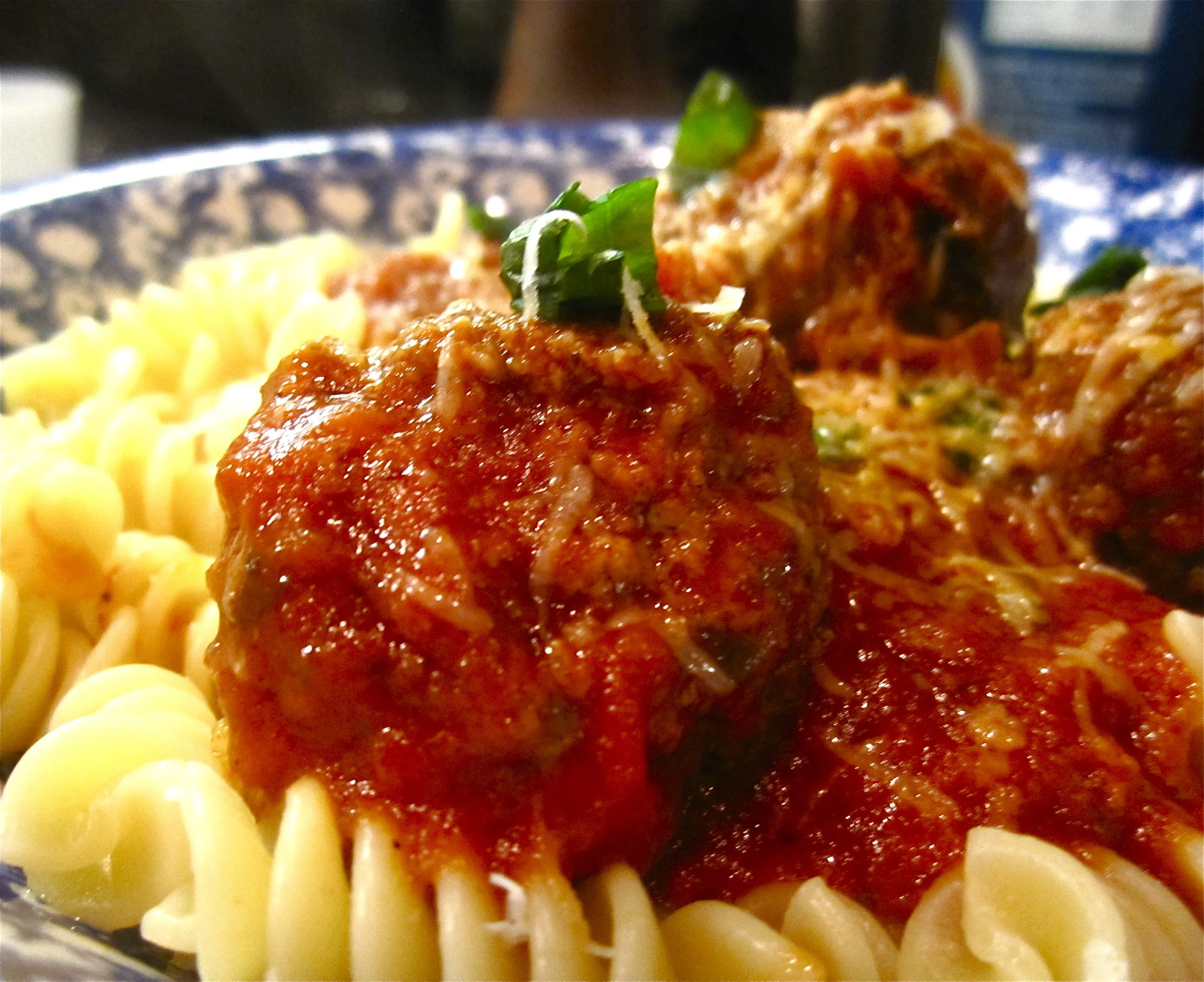 Spicy Meatballs With Fusilli Pasta
