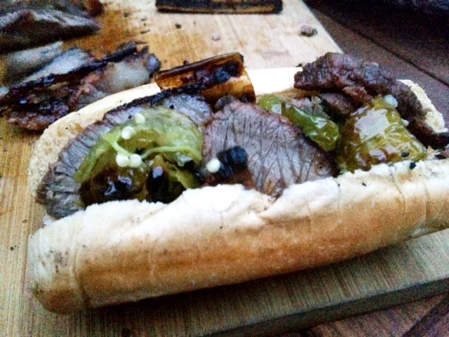 Grilled Short Rib and Pepper Sandwich