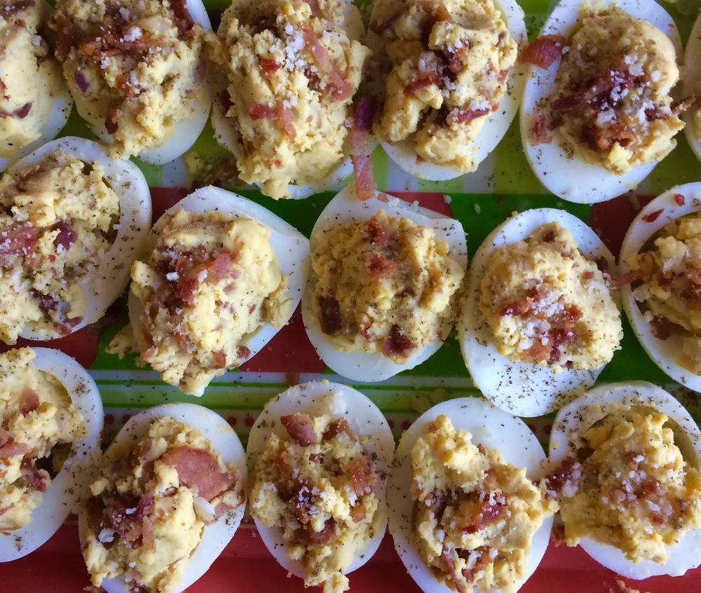 Deviled Eggs Carbonara