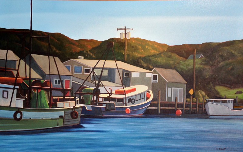 " Dirty Old Town " oil on canvas 27h x 44 w Price $6,850.00