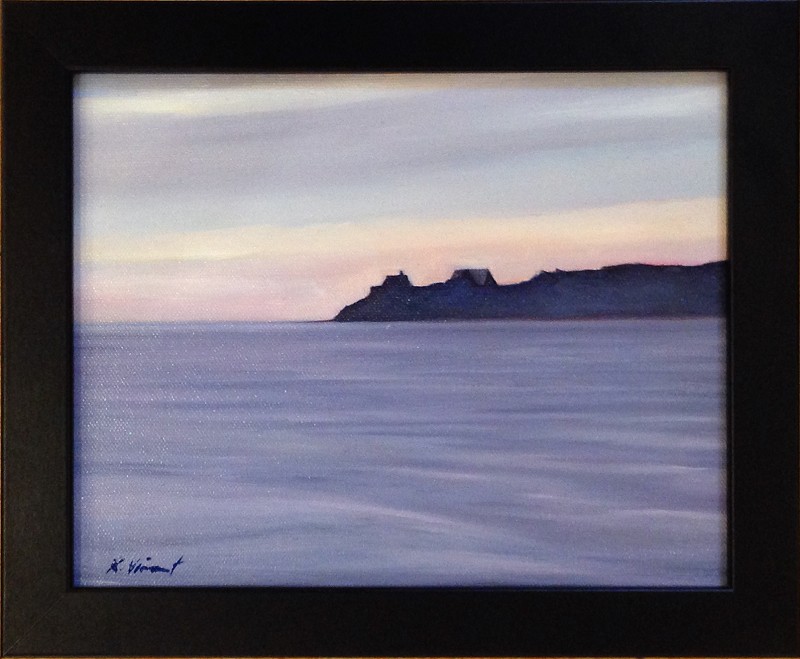 "Drifting into Middle Ground" oil on canvas 8"x10" $595.00