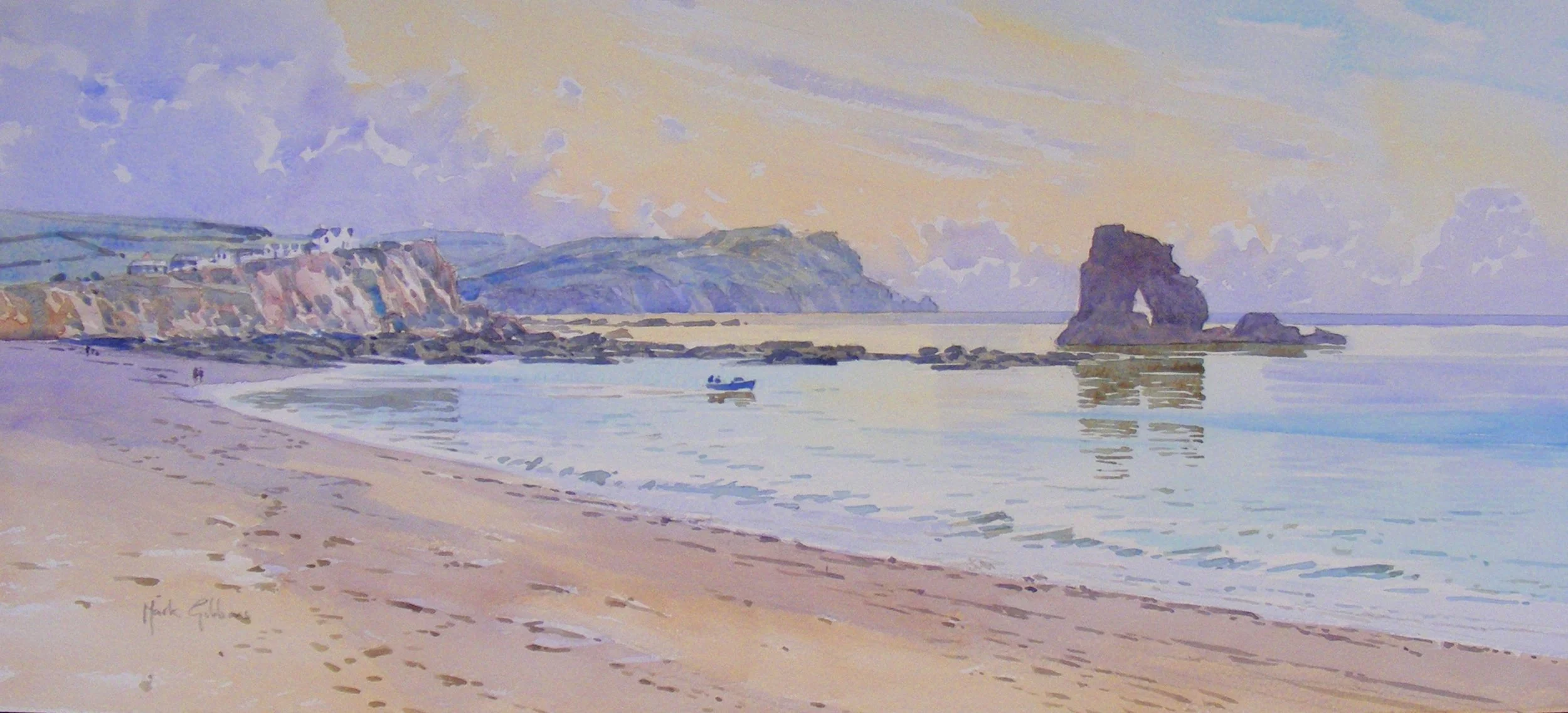 Evening Light, Thurlestone Rock-min.JPG