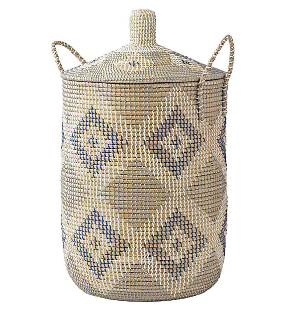 Land of Nod Seagrass Hamper