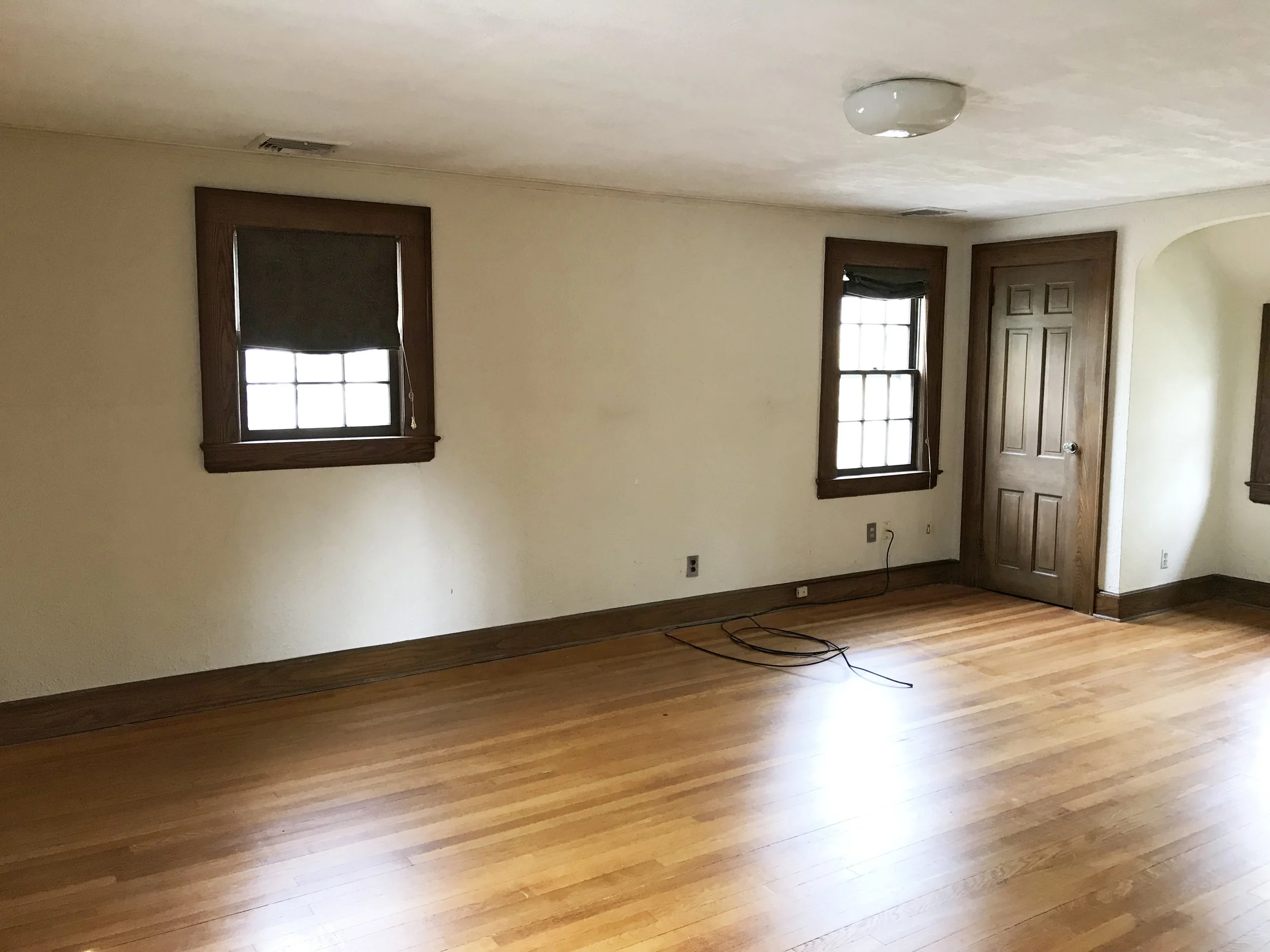 Three bedrooms, 1.5 bathrooms. The good news is that the bedrooms and bathrooms are in pretty good shape!