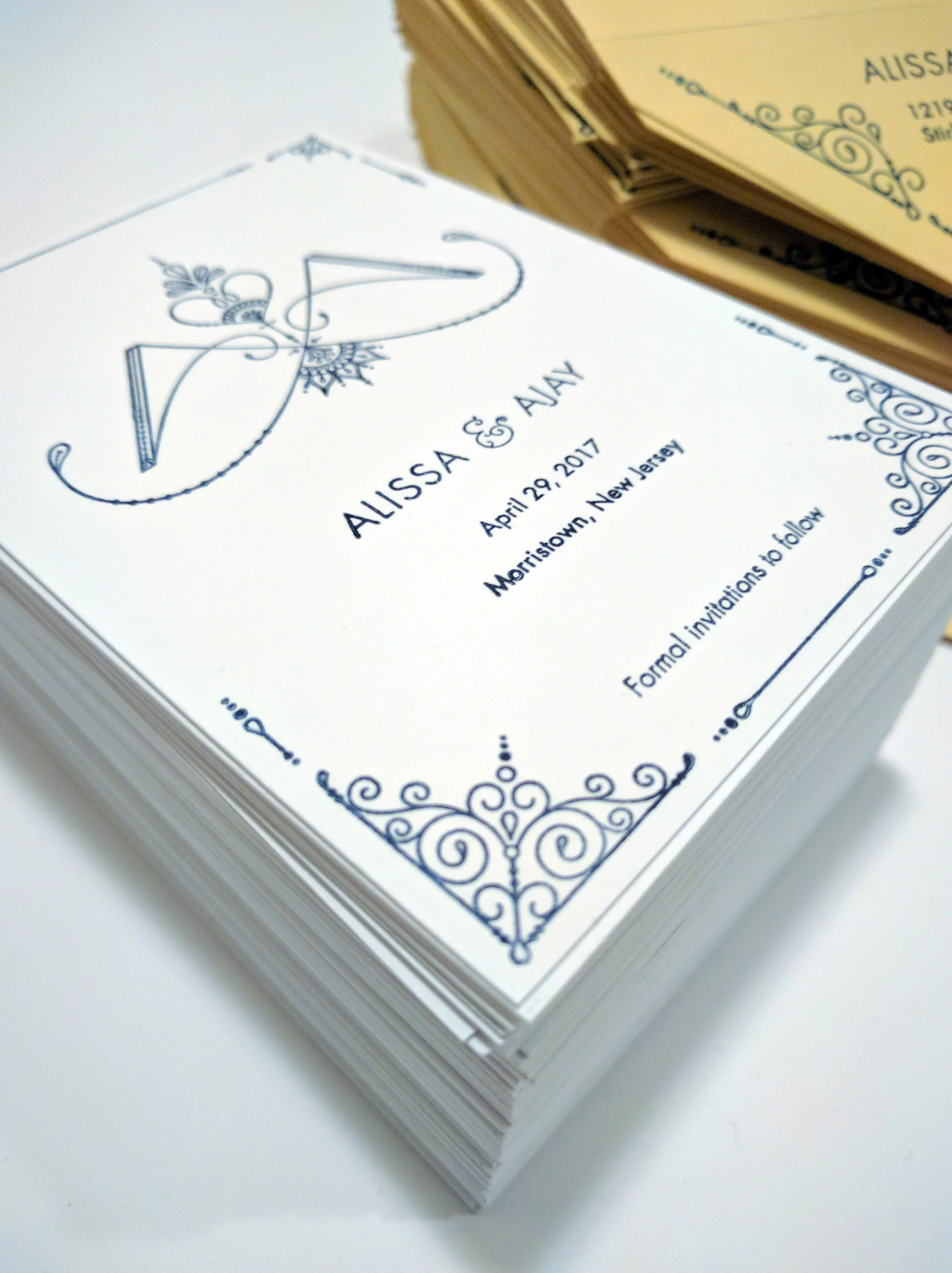  Letterpress cards + envelopes 