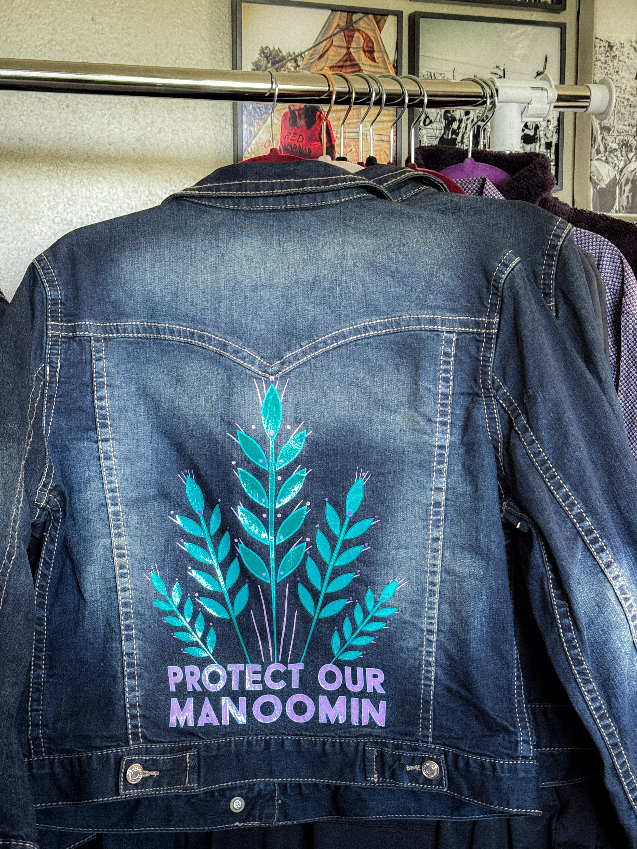 Protect Our Manoomin Grace Denim Jacket (MED)