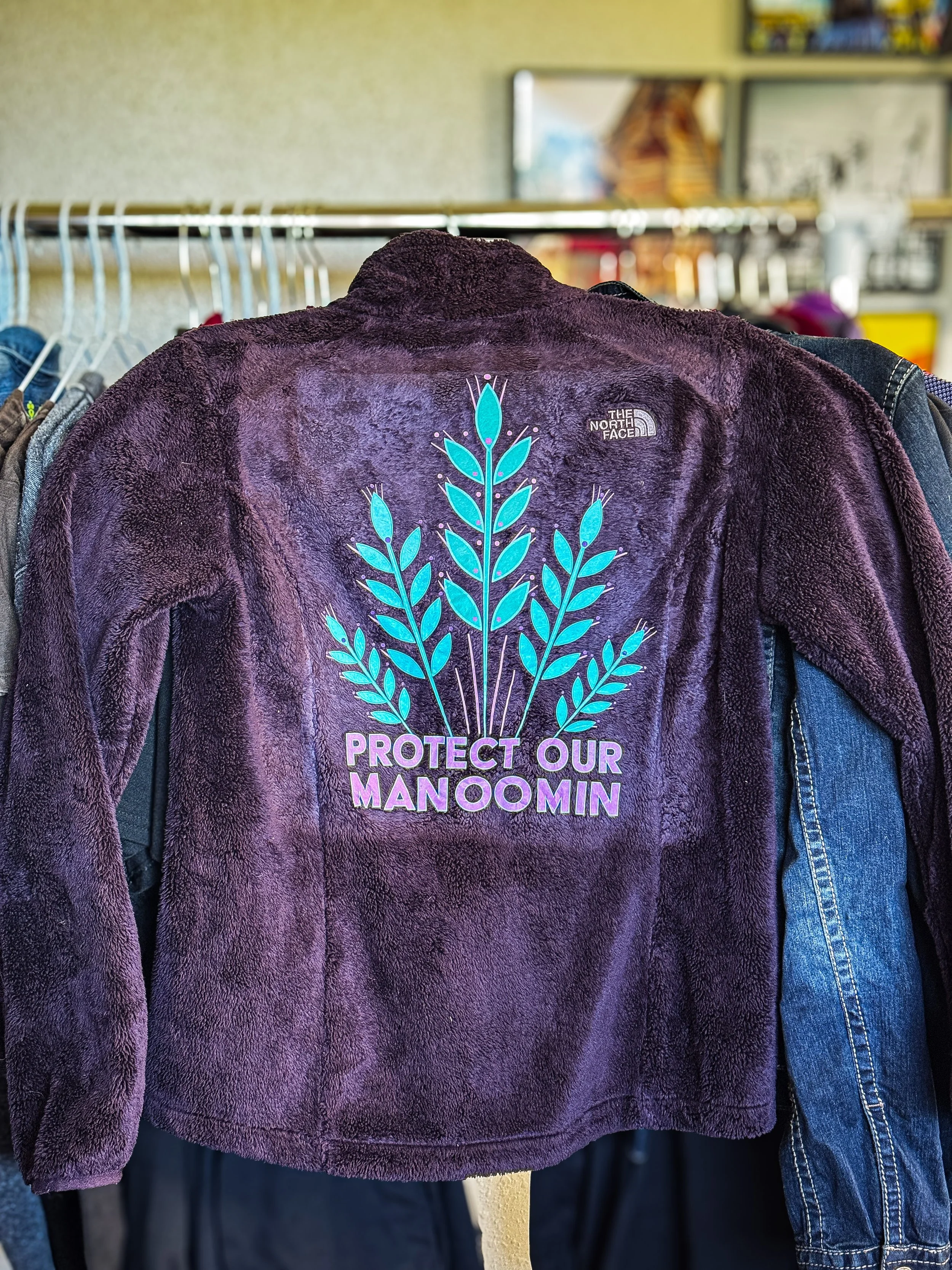 Protect Our Manoomin North Face Plush Jacket (Size MED)