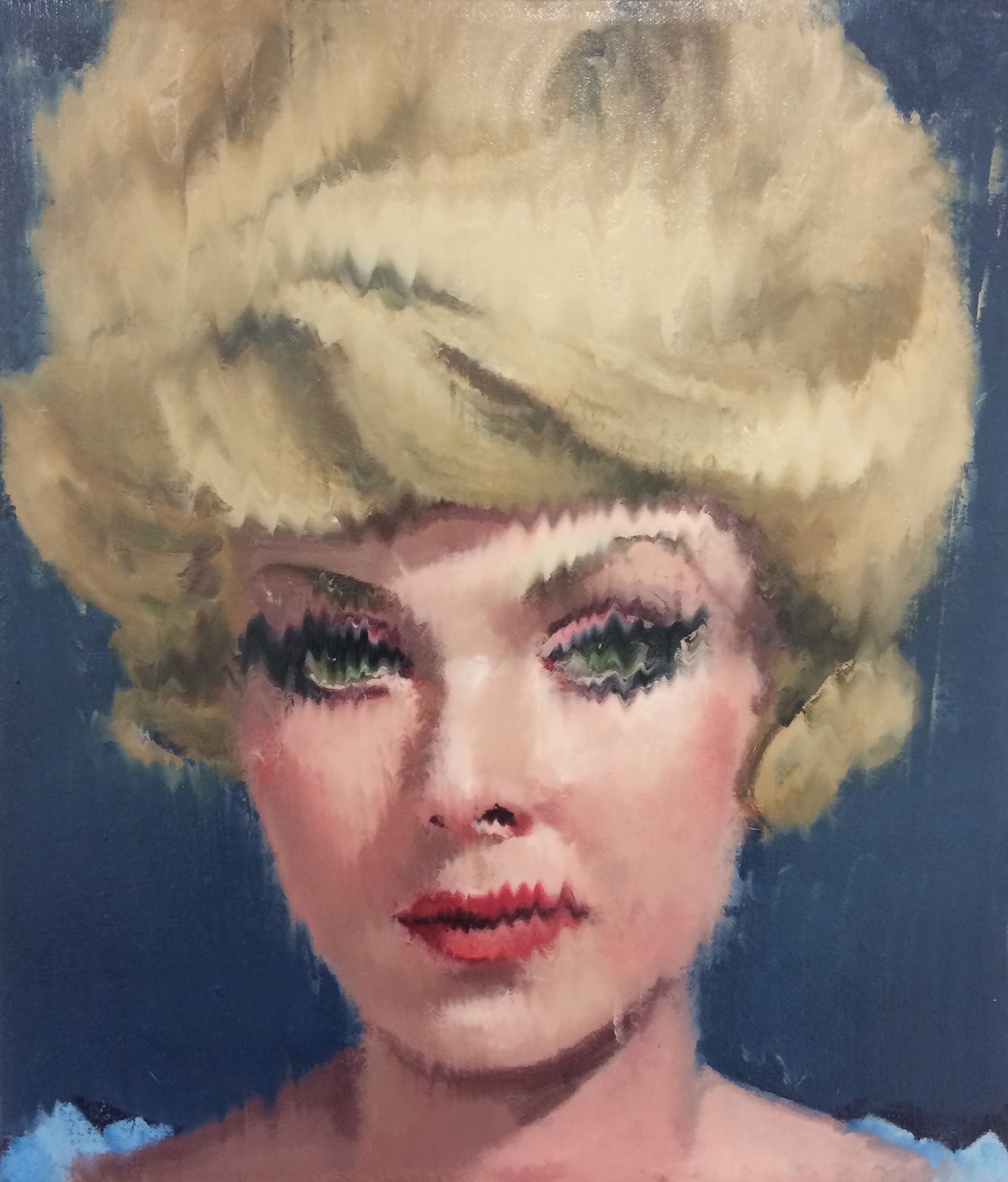    Old Enough to Be My Mother #98,   2017  Oil on canvas  12 x 14 inches 