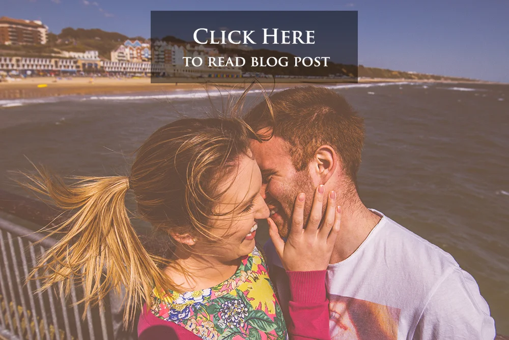 click on this beautiful photograph of Victoria and James taken on Boscombe Pier during their engagement session to read their full blog post. Engagement photography by gavin conlan photography Ltd