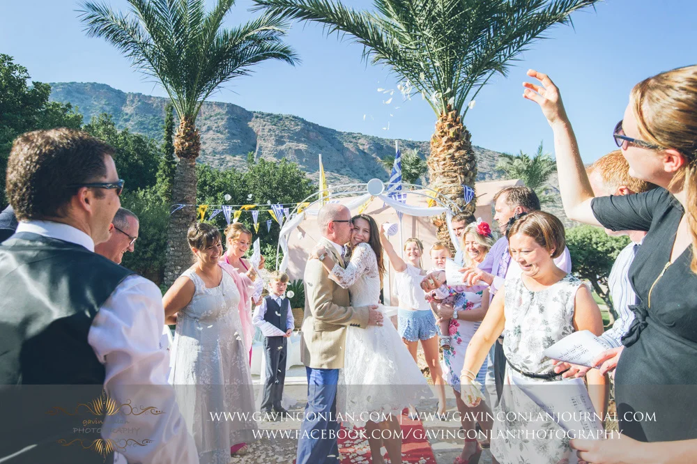 Greece Wedding photography at the Blue Palace, a Luxury Collection Resort and Spa in Crete by gavin conlan photography Ltd