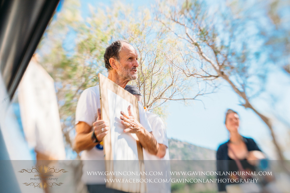  The wedding party taking an art lesson by  Visual Arts Crete &nbsp;and showcasing their artisic talent in Crete, Greece by  gavin conlan photography Ltd  