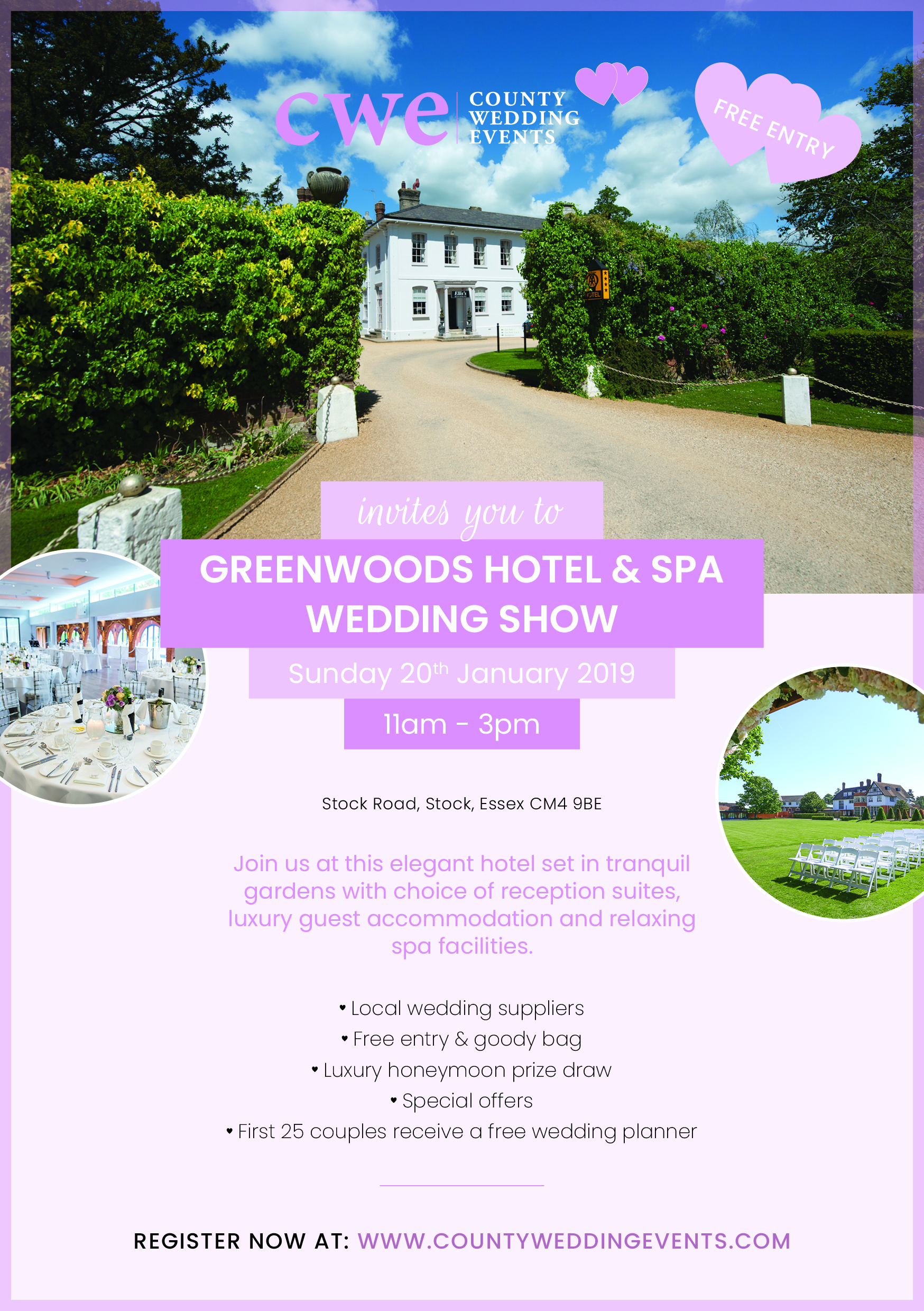 Greenwoods Hotel &amp; Spa Wedding Show 20th January 2019