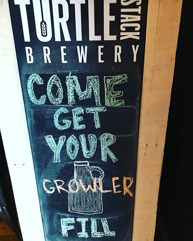 Tap room open today from 3-7 pm. Call ahead or order online via Facebook messenger. Looks like we get another month or so of growlers to go. #hanginthere #joinourstack #turtlestackbrewery #socialdistancing #drinklocal