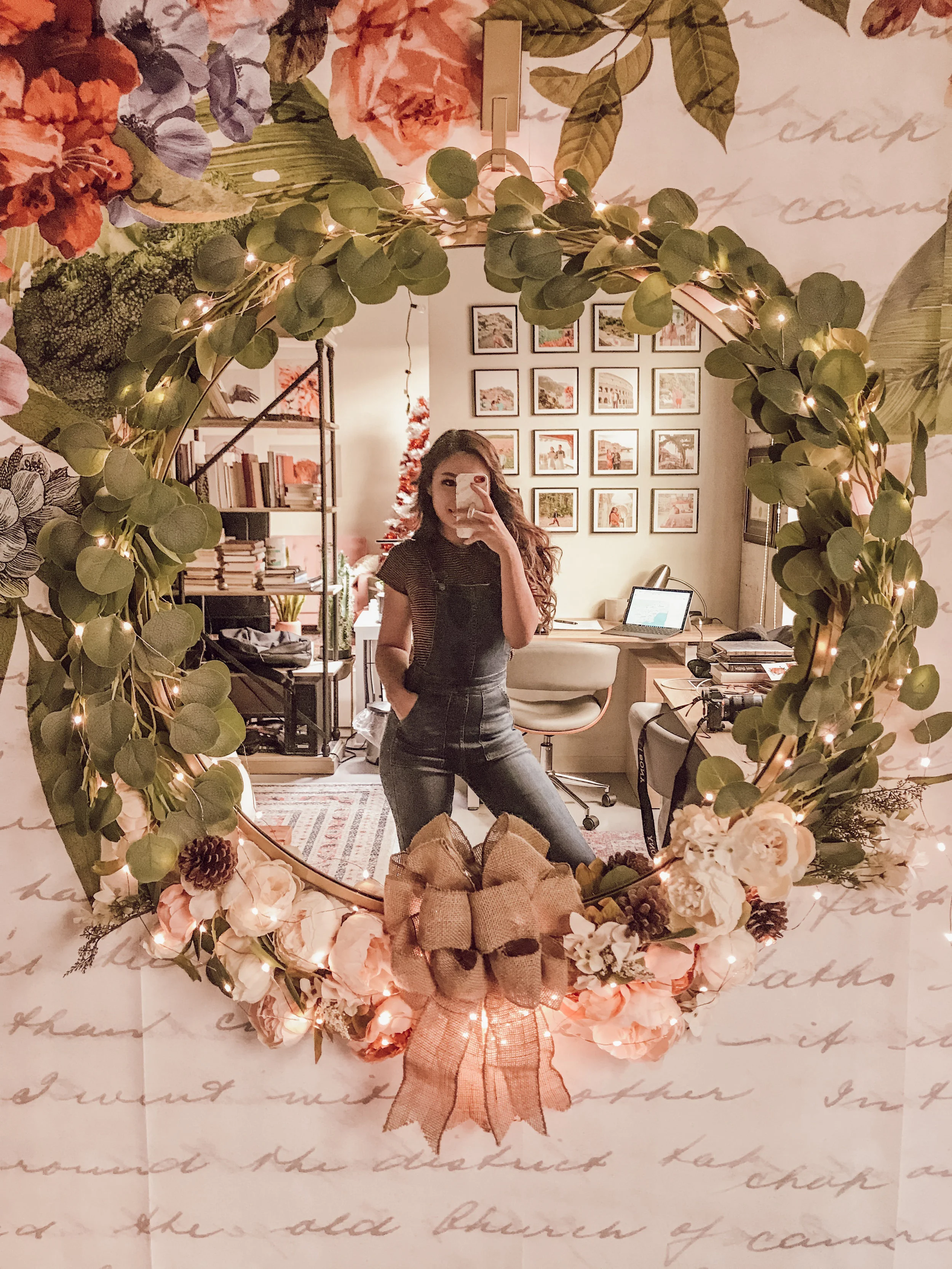 DIY Rustic Wreath Mirror!