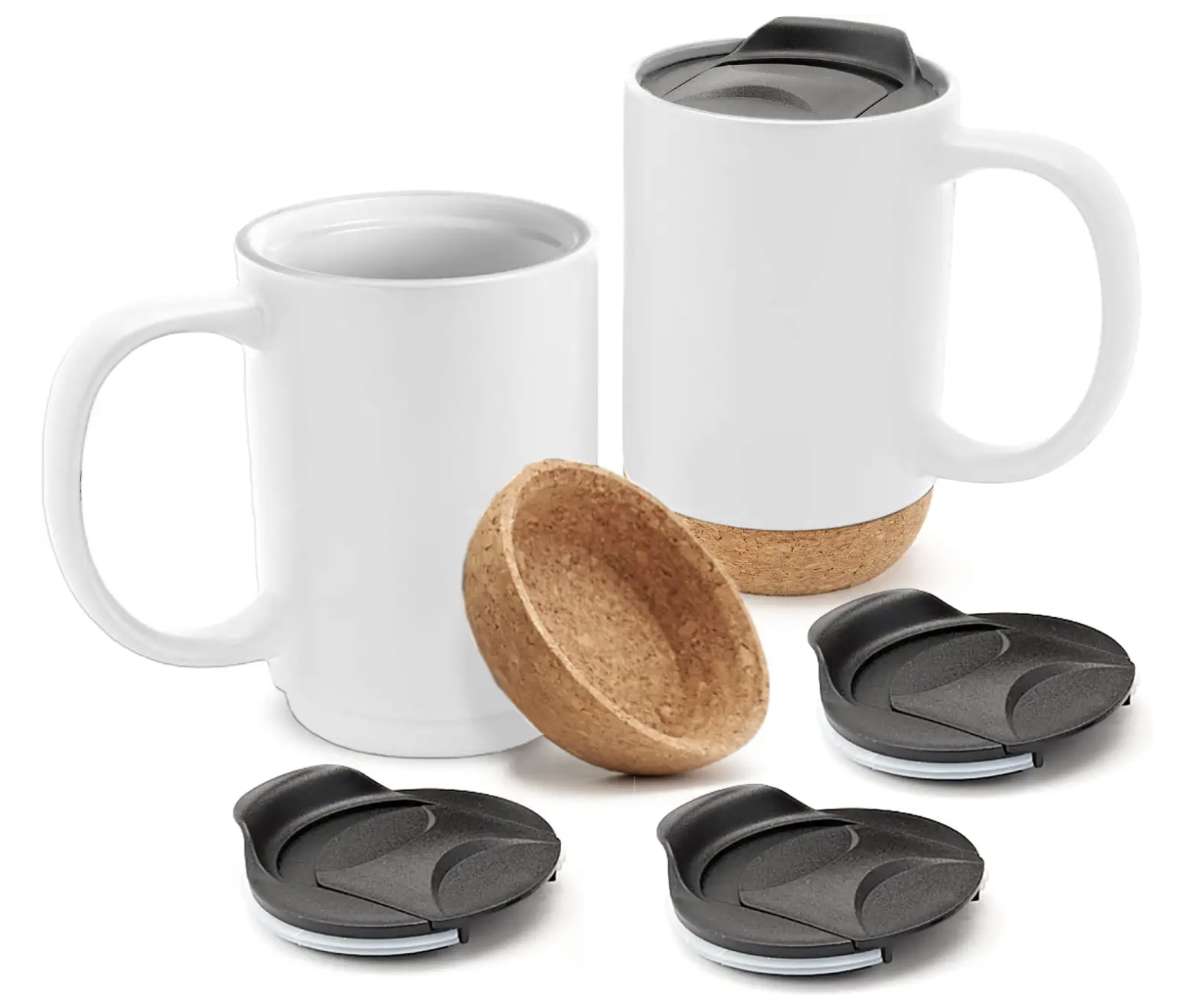White Coffee Mugs Set
