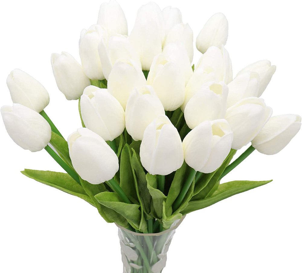 White Artificial Tulips