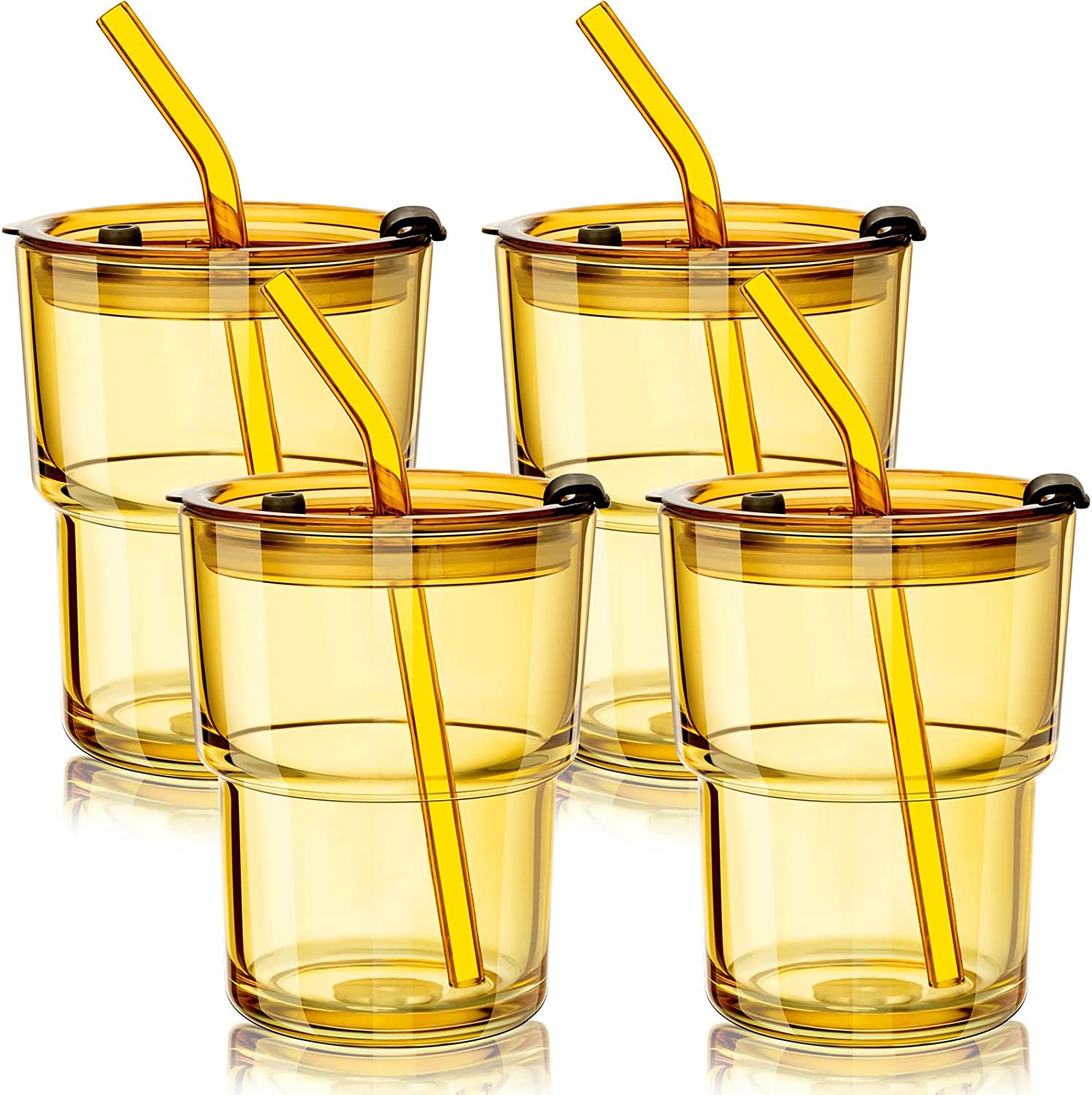 Amber Glass Cups