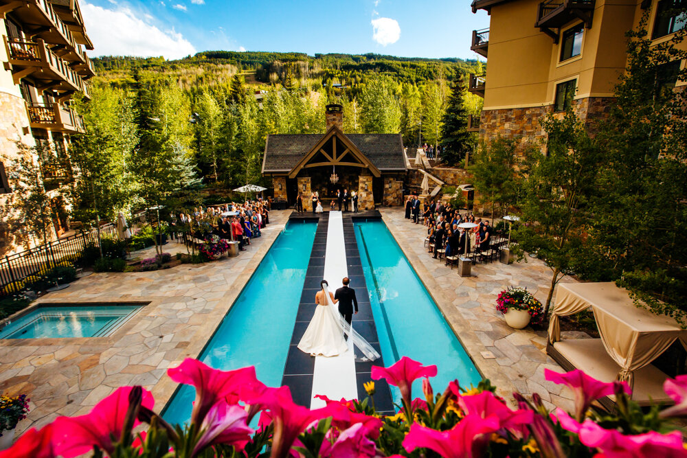Four Seasons Resort and Residences Vail Wedding - Pool Ceremony -60.jpg