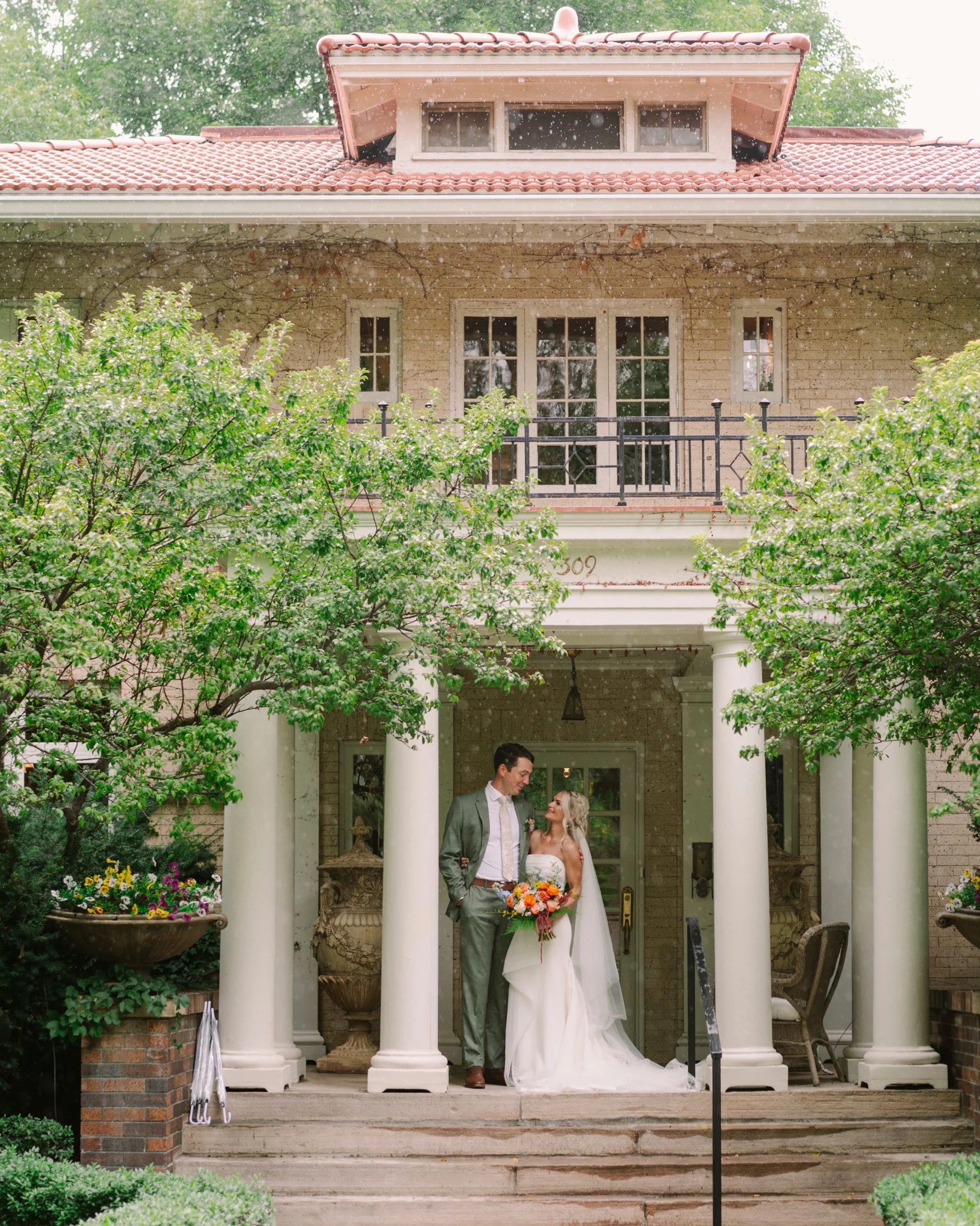 When you get married at the home you grew up in 😍

I love backyard weddings, they hold so much history and memories. This gorgeous home could have been a wedding venue 🙃

We had crazy rain and crazy fun. The dress code was on point, a colorful phot