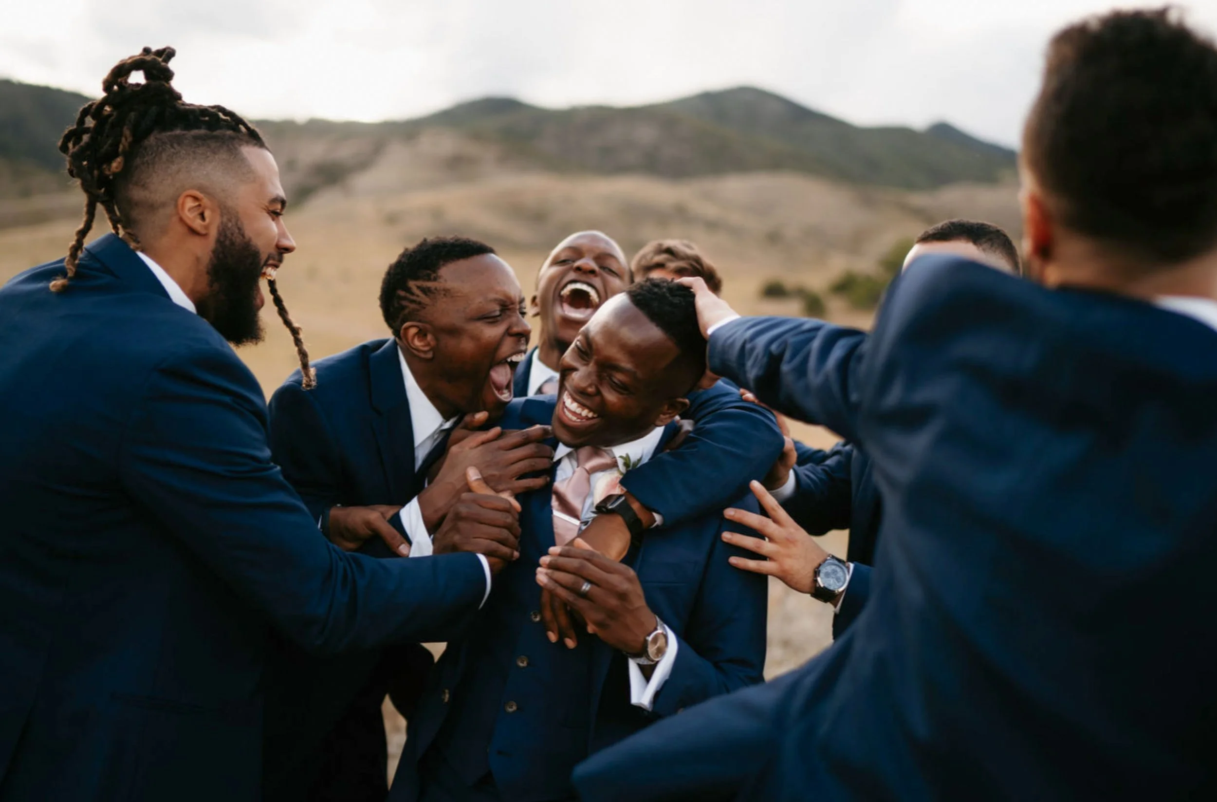 The Manor House wedding - groomsman portraits fun.jpg