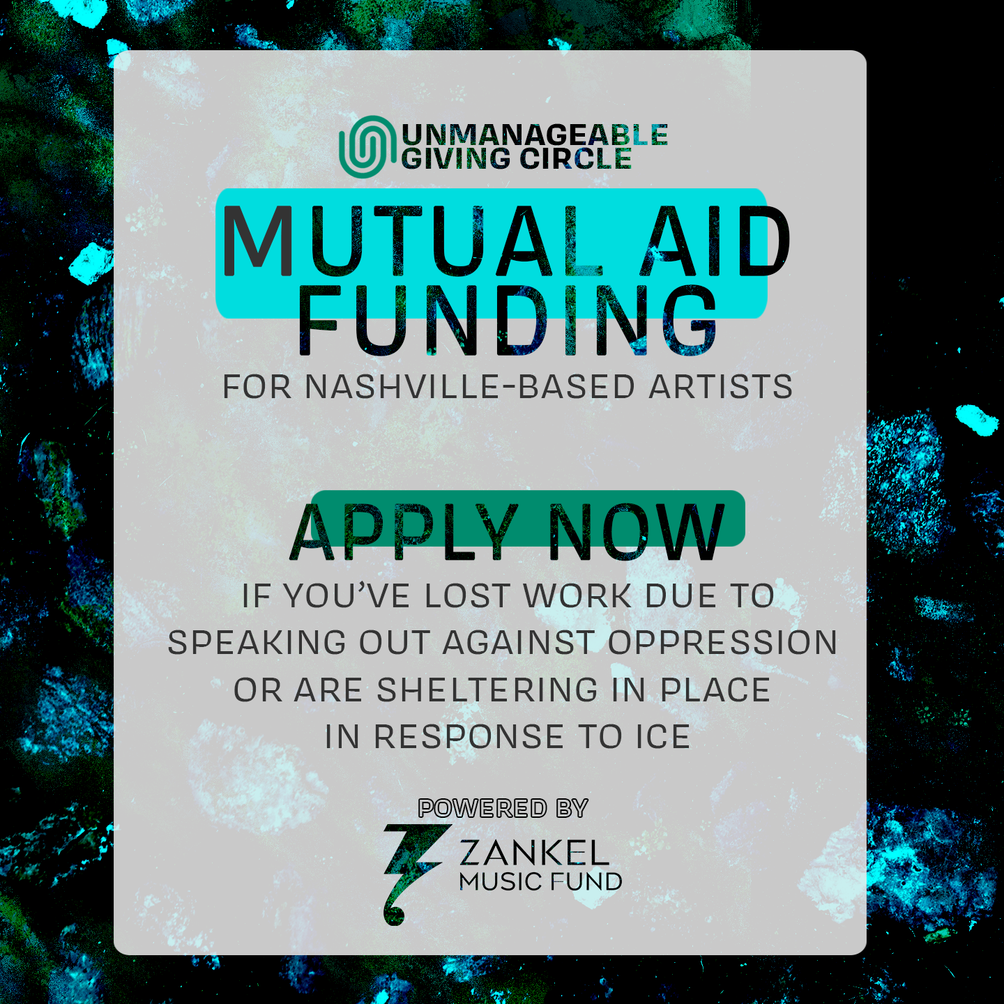Announcing Unmanageable’s Giving Circle: Mutual Aid Funding