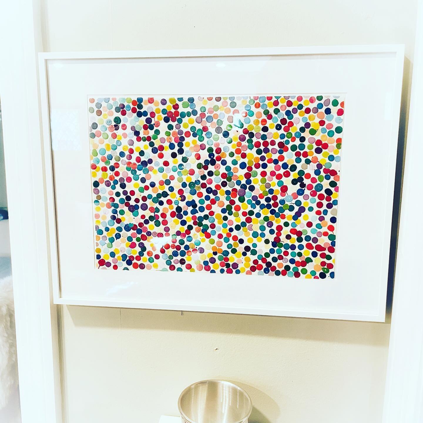 Very chuffed - my original Damien Hirst painting &ldquo;My ways are open (2016)&rdquo; arrived from London today.