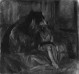 Untitled, 15" x 16", charcoal on paper