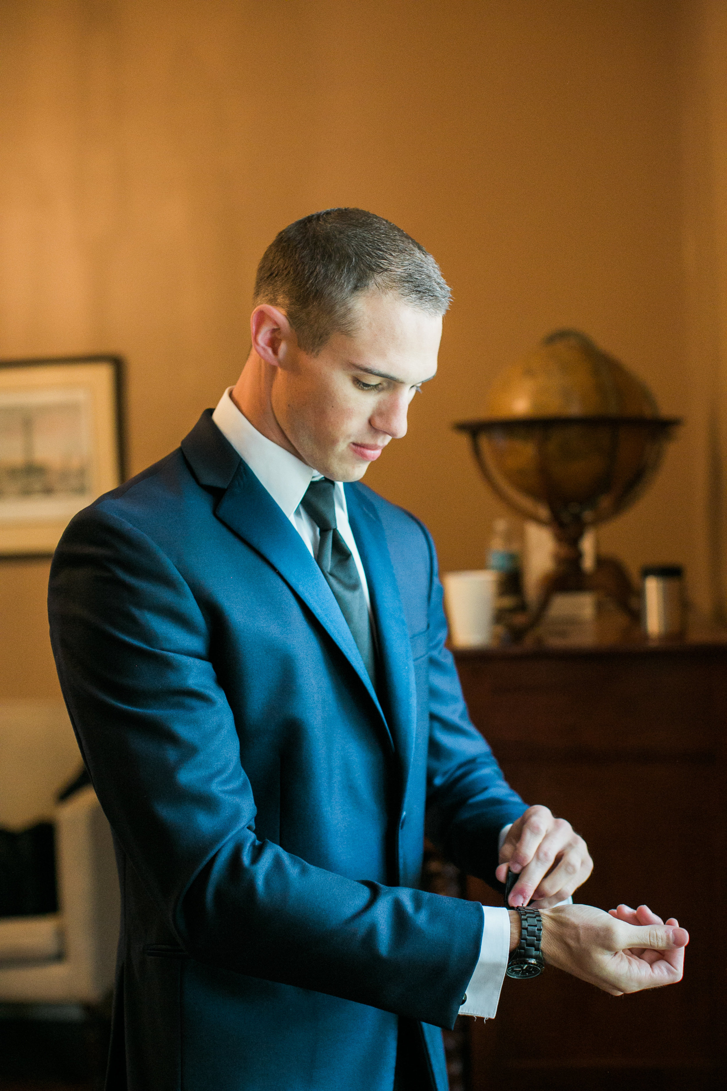 The Groom's Suite consists of two private rooms on the top floor of the house, well lighted, complete with plenty of space, separate bathroom, and mirrors!
