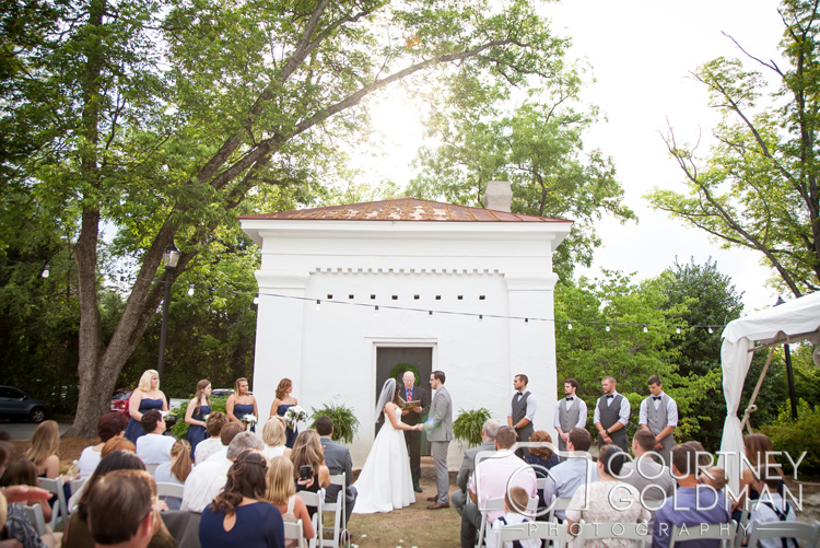 3. The Dovecote - the dovecote is the perfect rustic backdrop for the less formal look. Photo by Courtney Goldman Photography