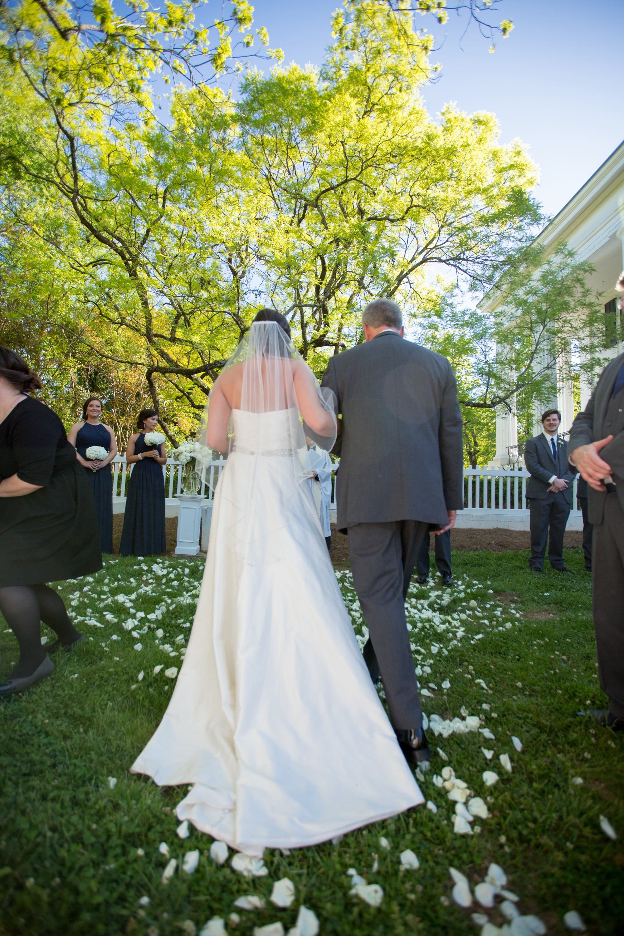 We're obsessed with this photo, so here it is again. April wedding in the Side Yard, photo by Valerie & Co. Photographers 