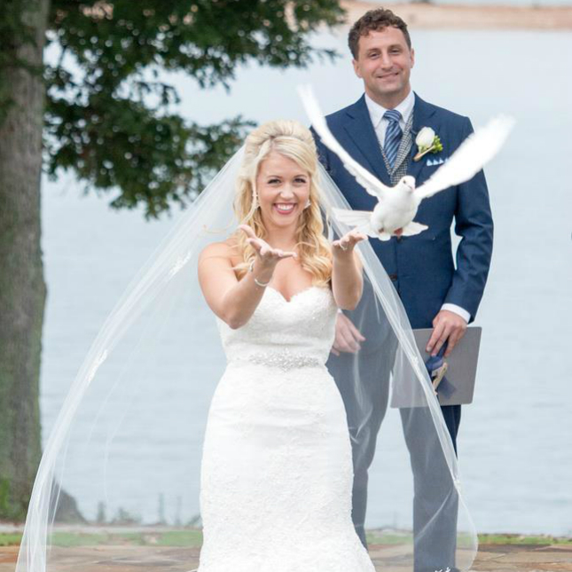 This could be you...! Georgia Dove will make this happen for you! The doves are trained to fly back to their home in Gainesville after being released. So cool! www.georgiadove.com