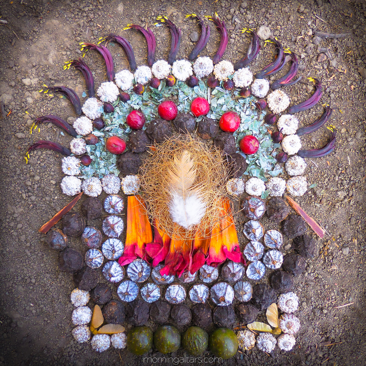 Thank you to Day of morningaltars.com for this beautiful creation on the Earth of found materials.