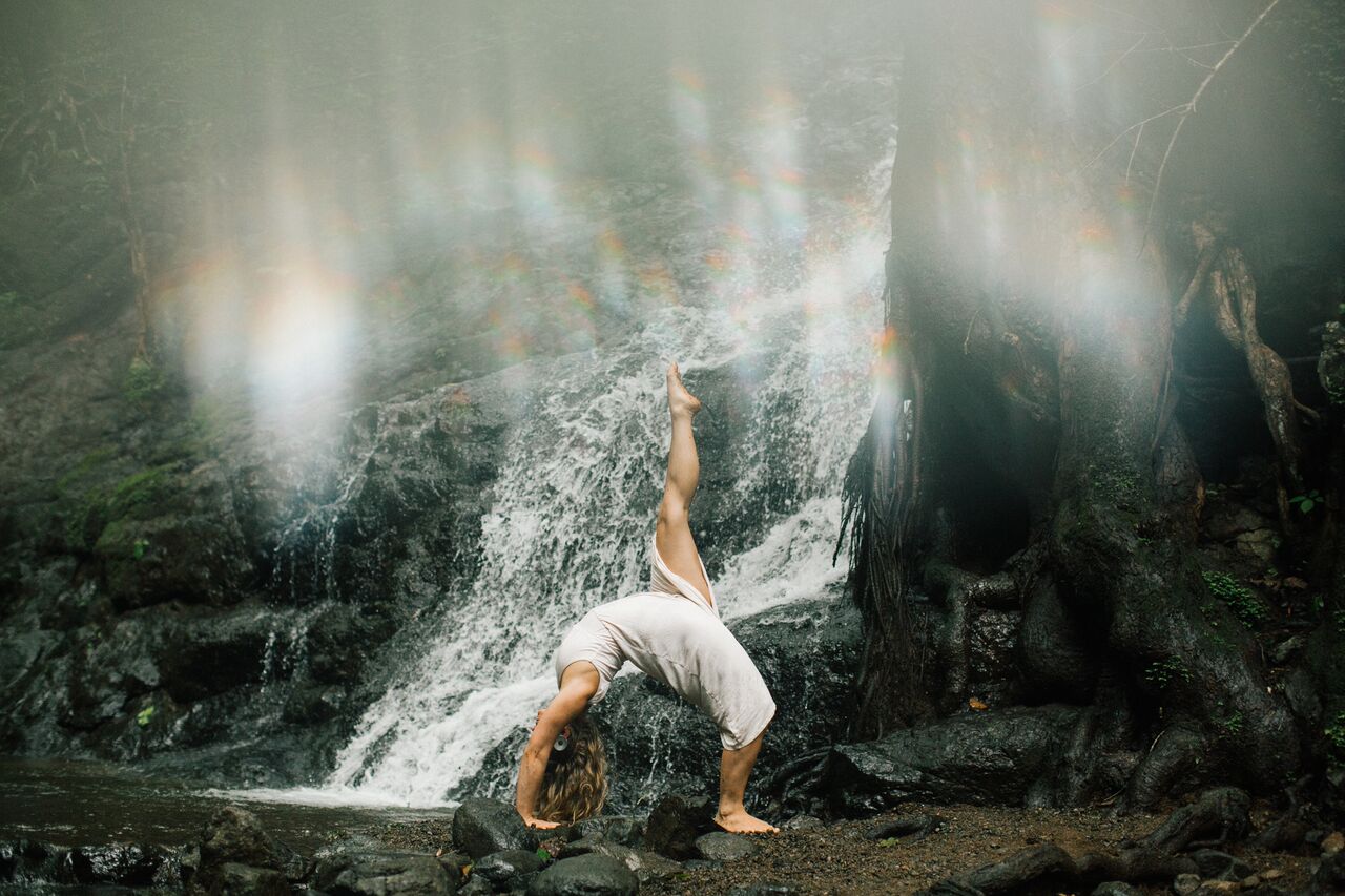 Long Spine in Full Wheel Pose (Urdhva Danurasana) at Malanoche, Costa Rica, 2017