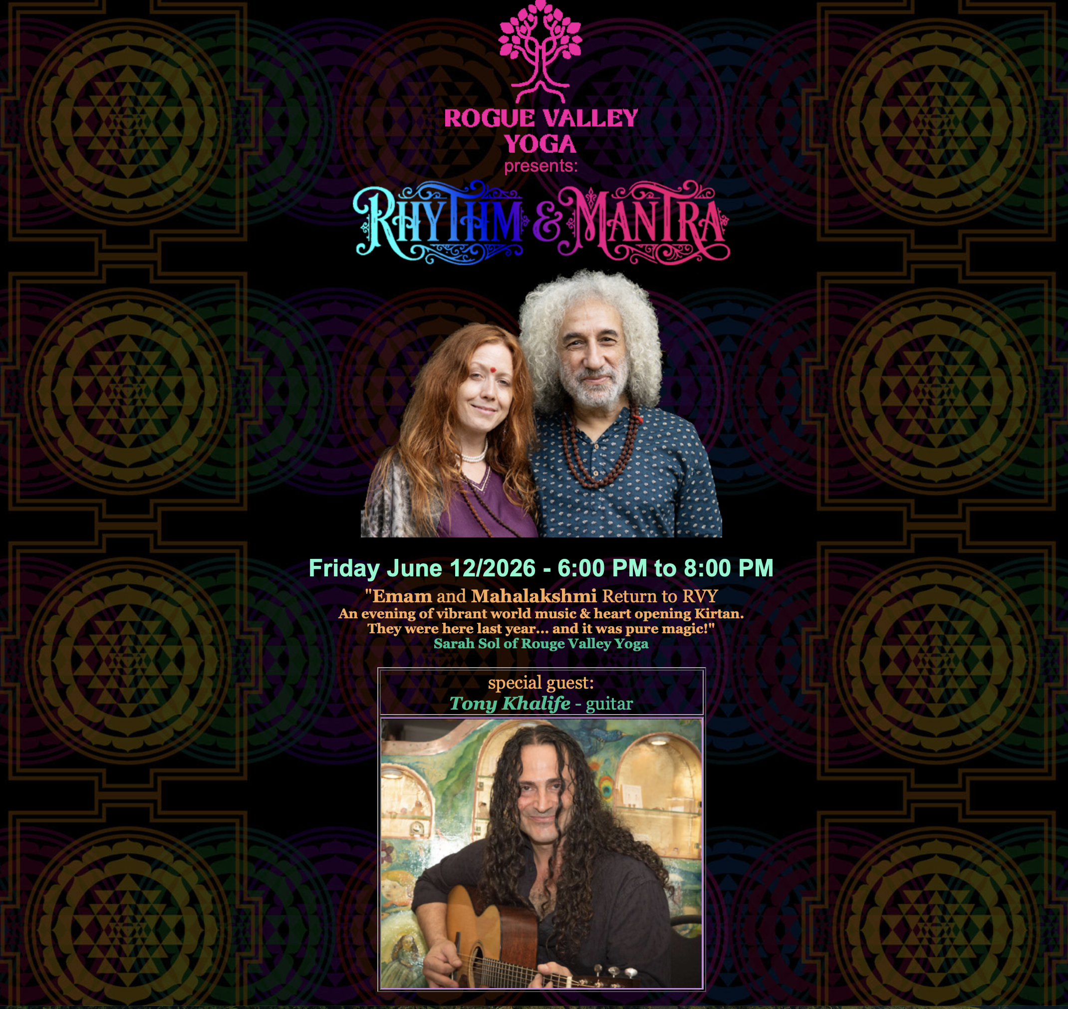 Rhythm &amp; Mantra with Emam &amp; Mahalakshmi