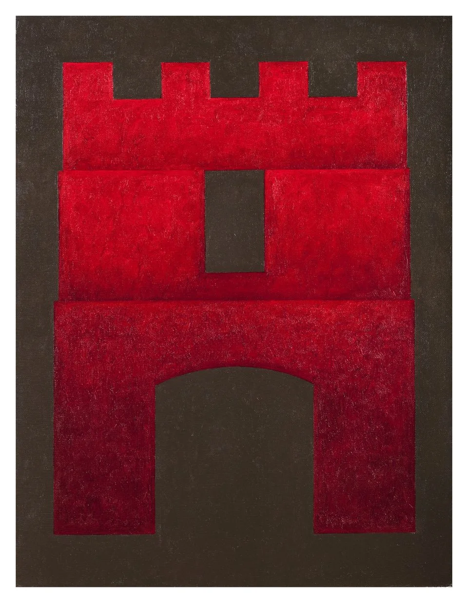 Fortress X, 2012. Oil on canvas, 24 x 18 inches.