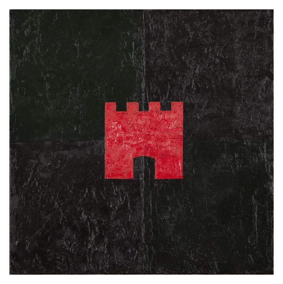 Fortress XV, 2012. Oil on canvas, 12 x 12 inches.