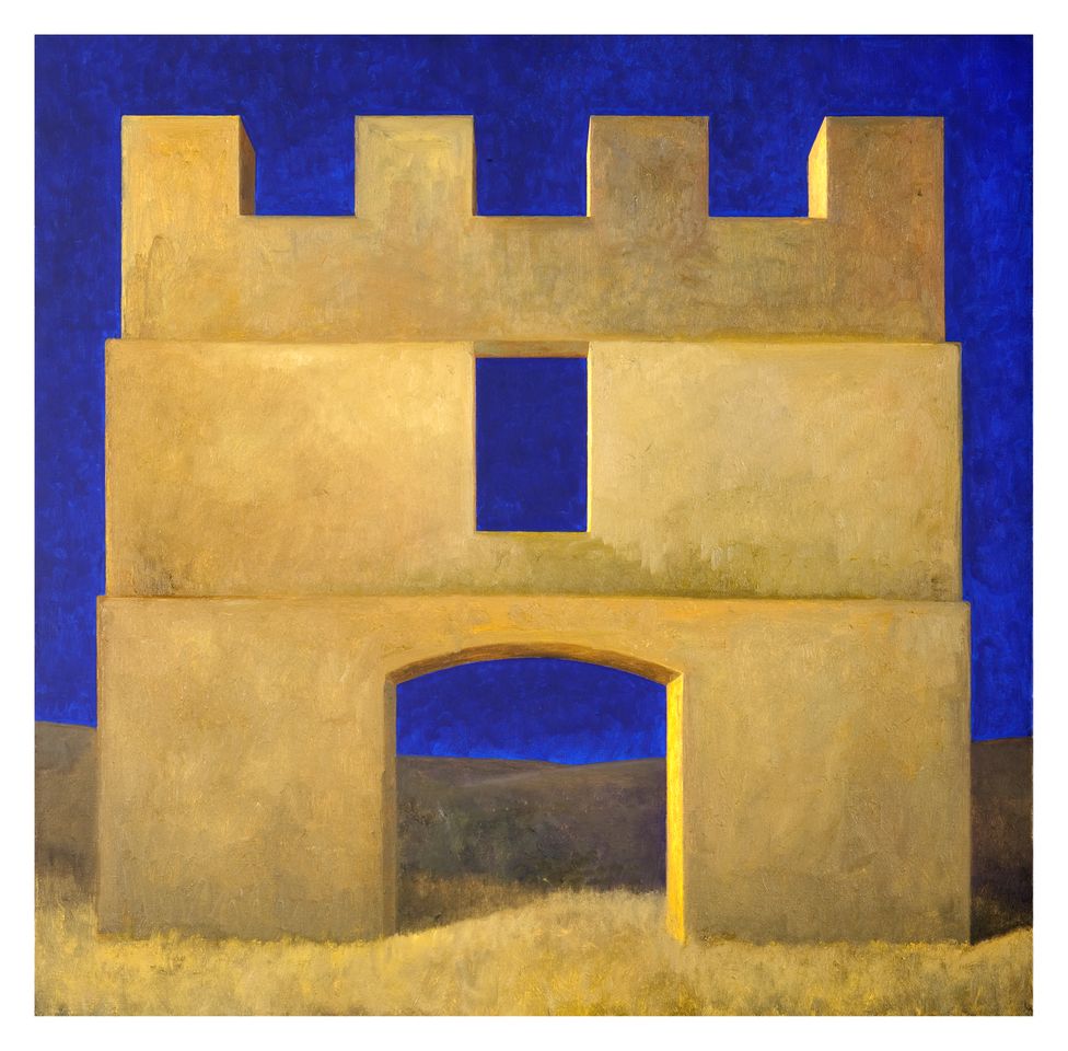 Fortress XVIIII, 2012. Oil on canvas, 30 x 30 inches.