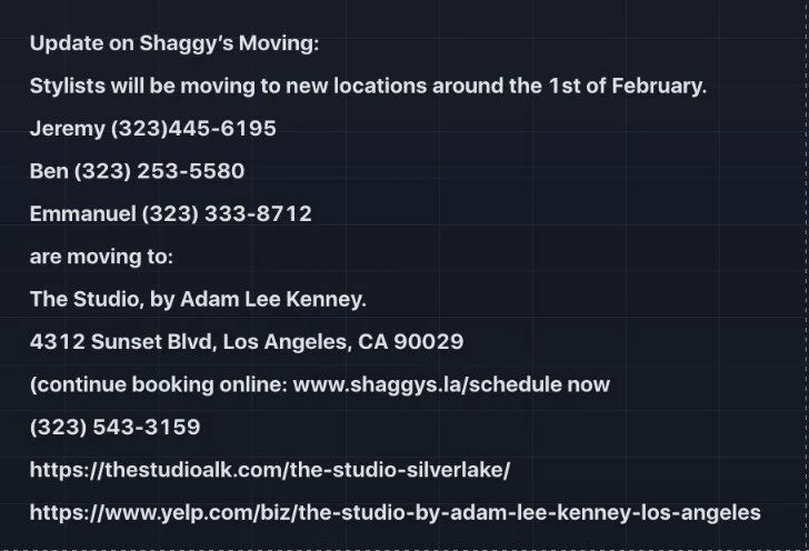 Jeremy Ben and Emmanuel are Moving to The Studio Silverlake: